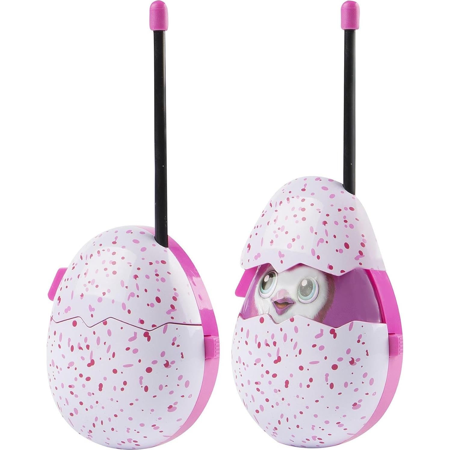 Walkie Talkies Molded Hatchimals para Niños 2 Unidades 304.8m