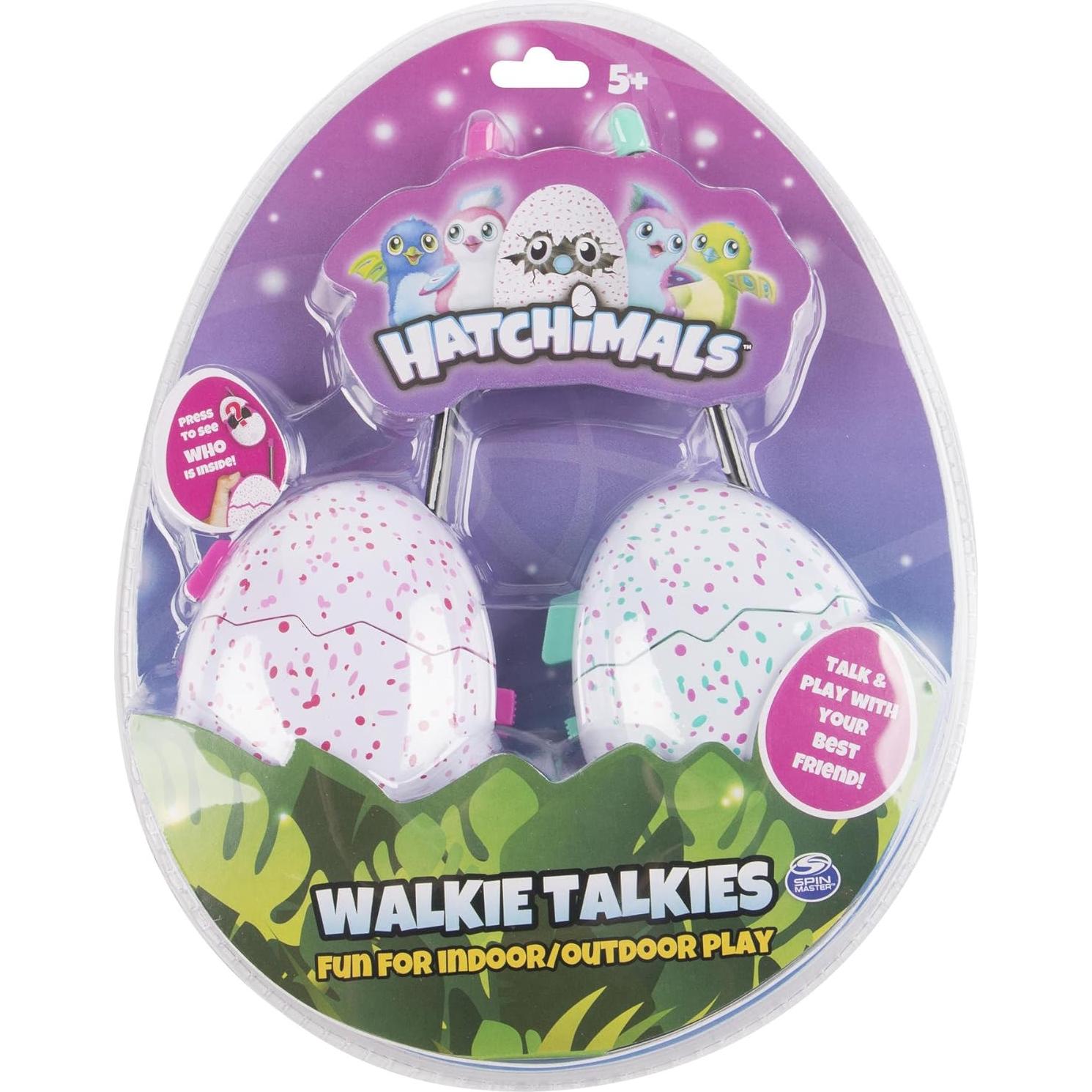 Walkie Talkies Molded Hatchimals para Niños 2 Unidades 304.8m