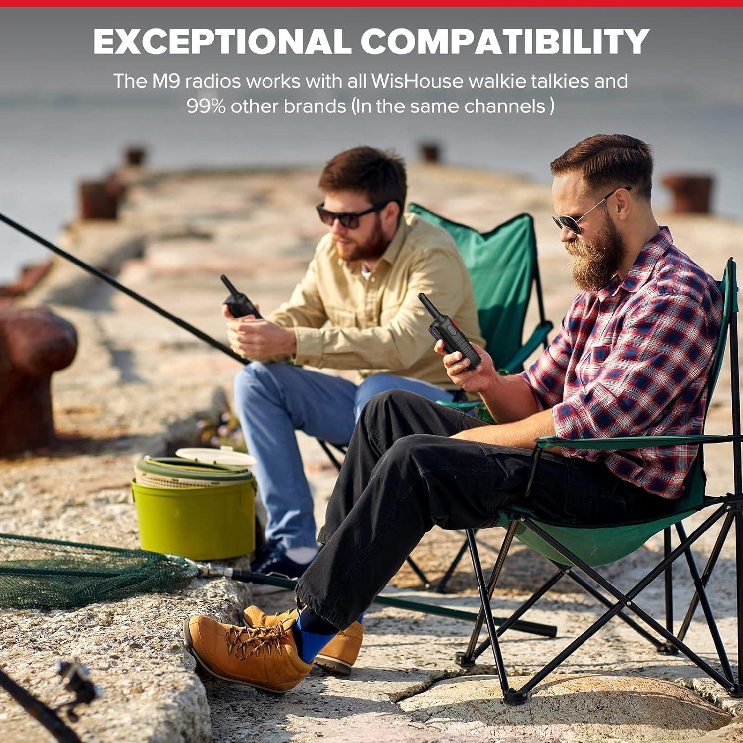 Walkie Talkies WisHouse M9 Recargables 2 Vías para Niños y Adultos