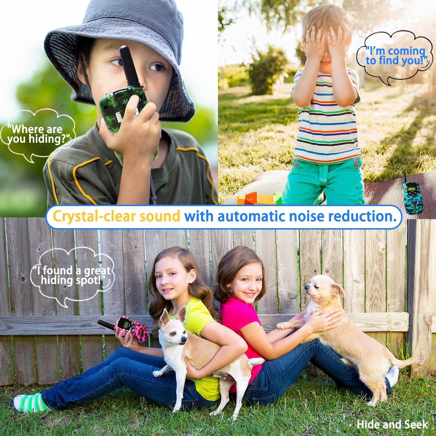 Walkie Talkies Soopotay para Niños 3Pack Camo 22 Canales