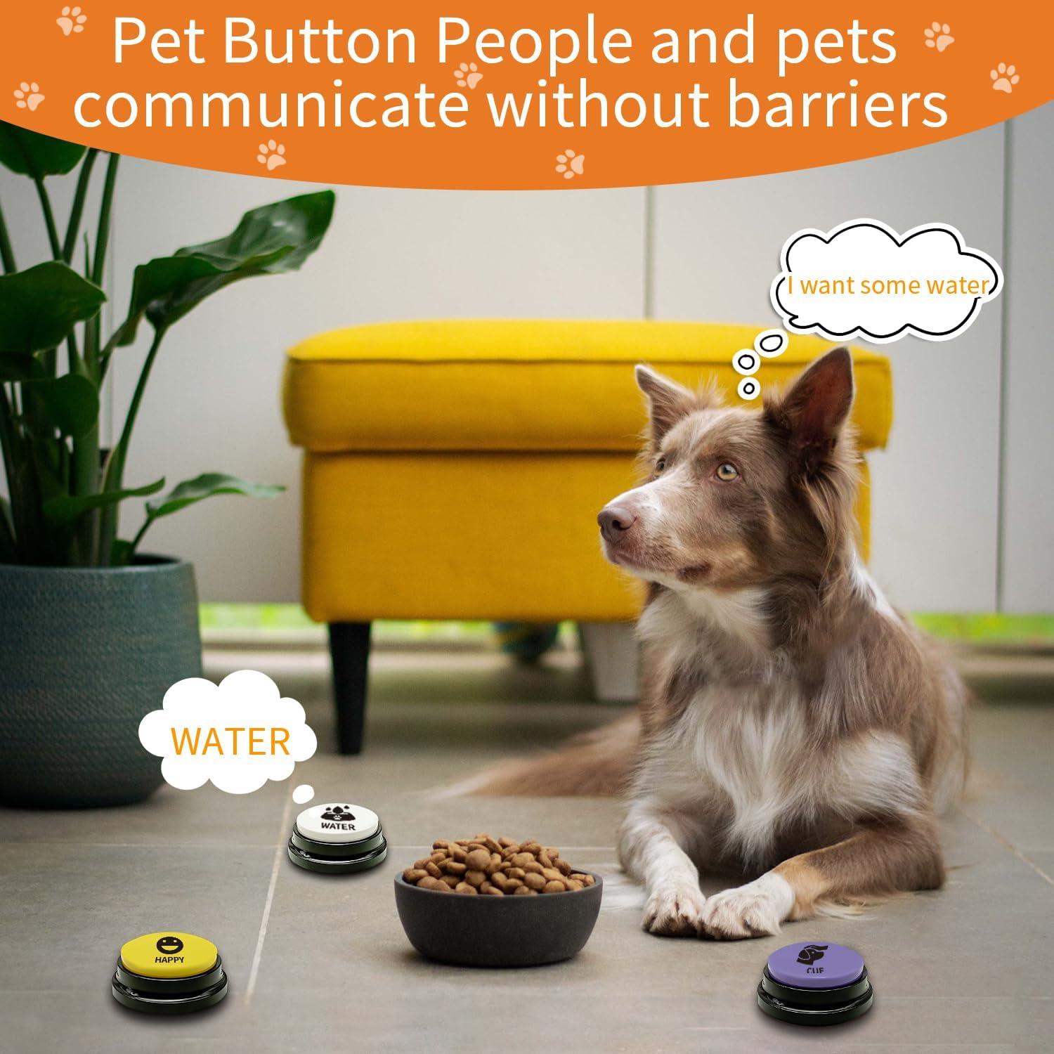 RIBOSY Conjunto de 6 Botones Grabables para Perros - Entrenamiento