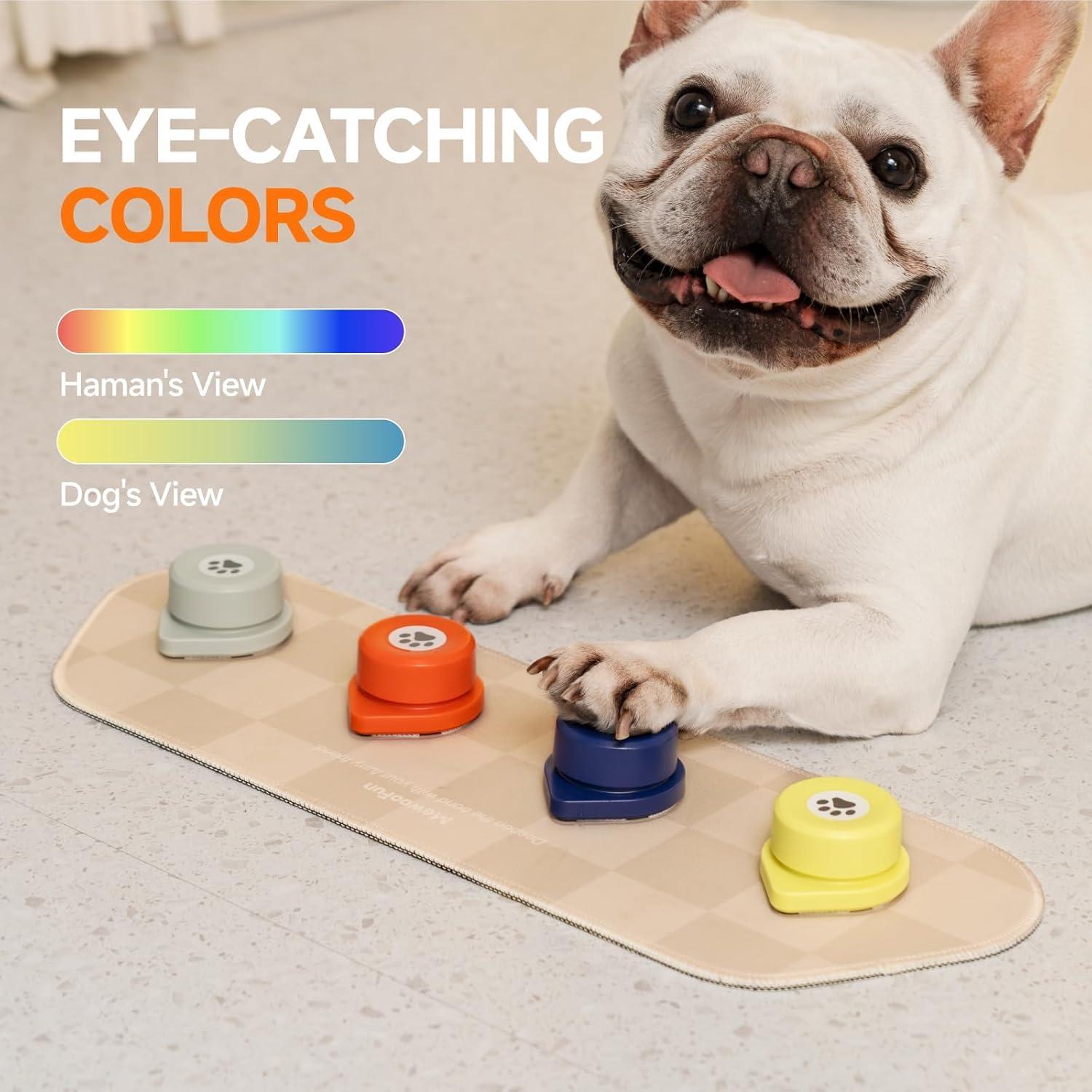 Botones Hablantes para Perros MEWOOFUN 4 Paquetes Colorido