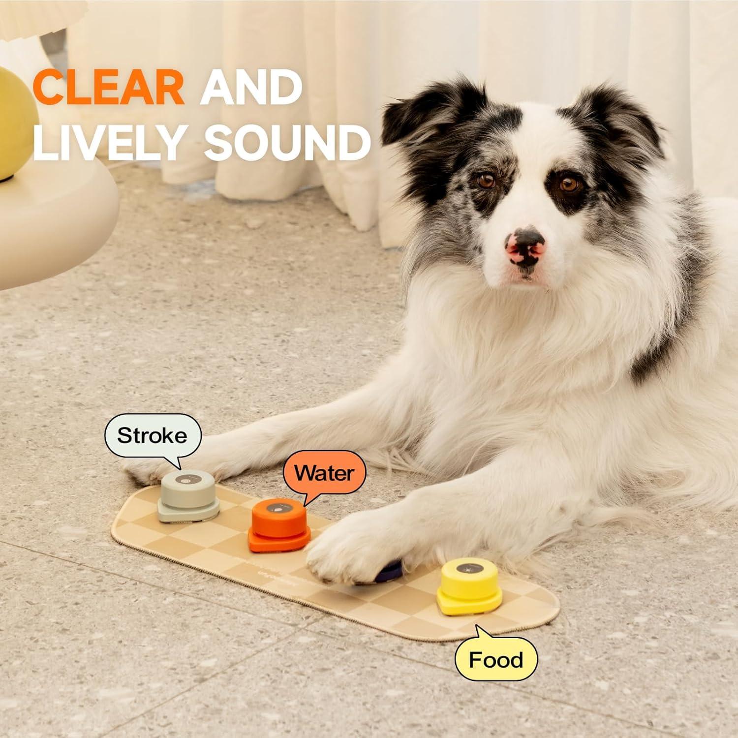 Botones Hablantes para Perros MEWOOFUN 4 Paquetes Colorido