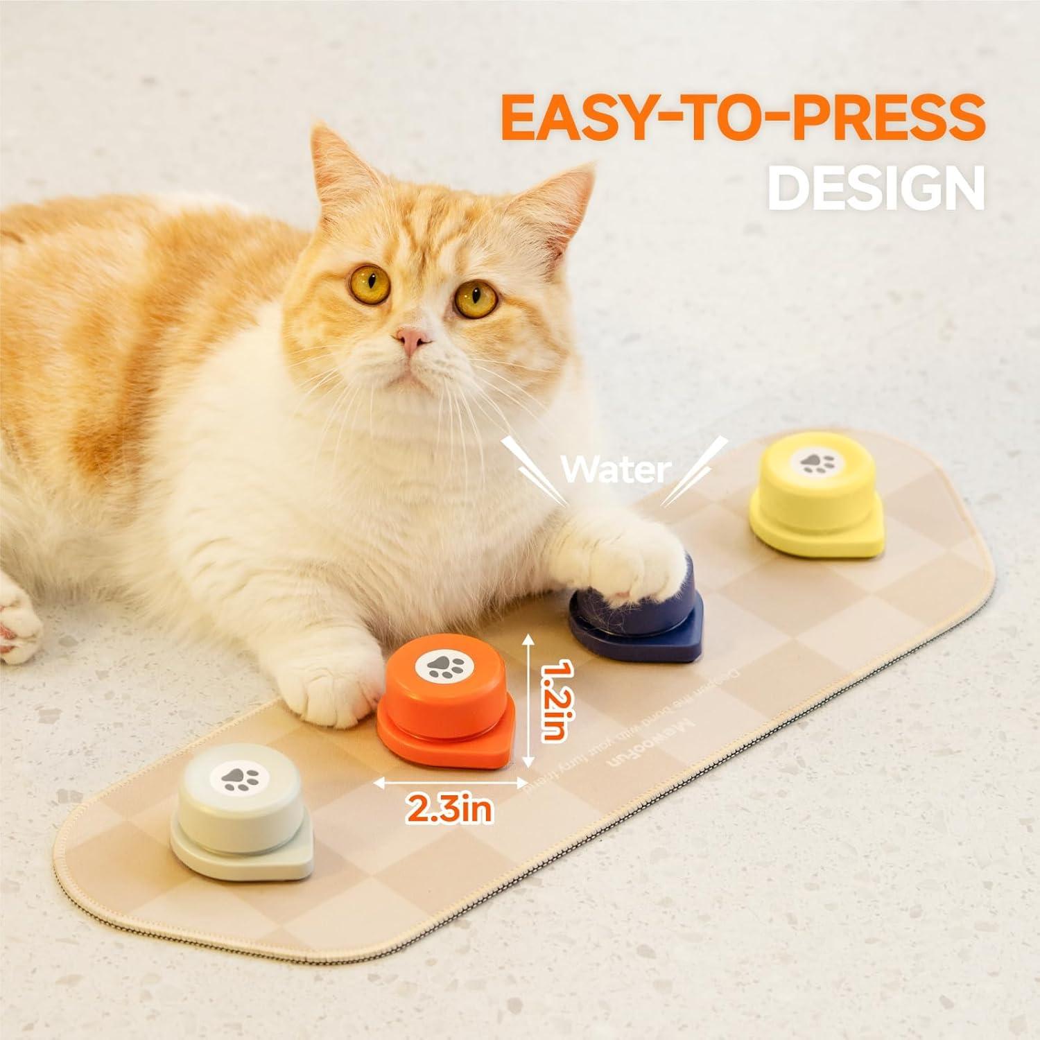 Botones Hablantes para Perros MEWOOFUN 4 Paquetes Colorido