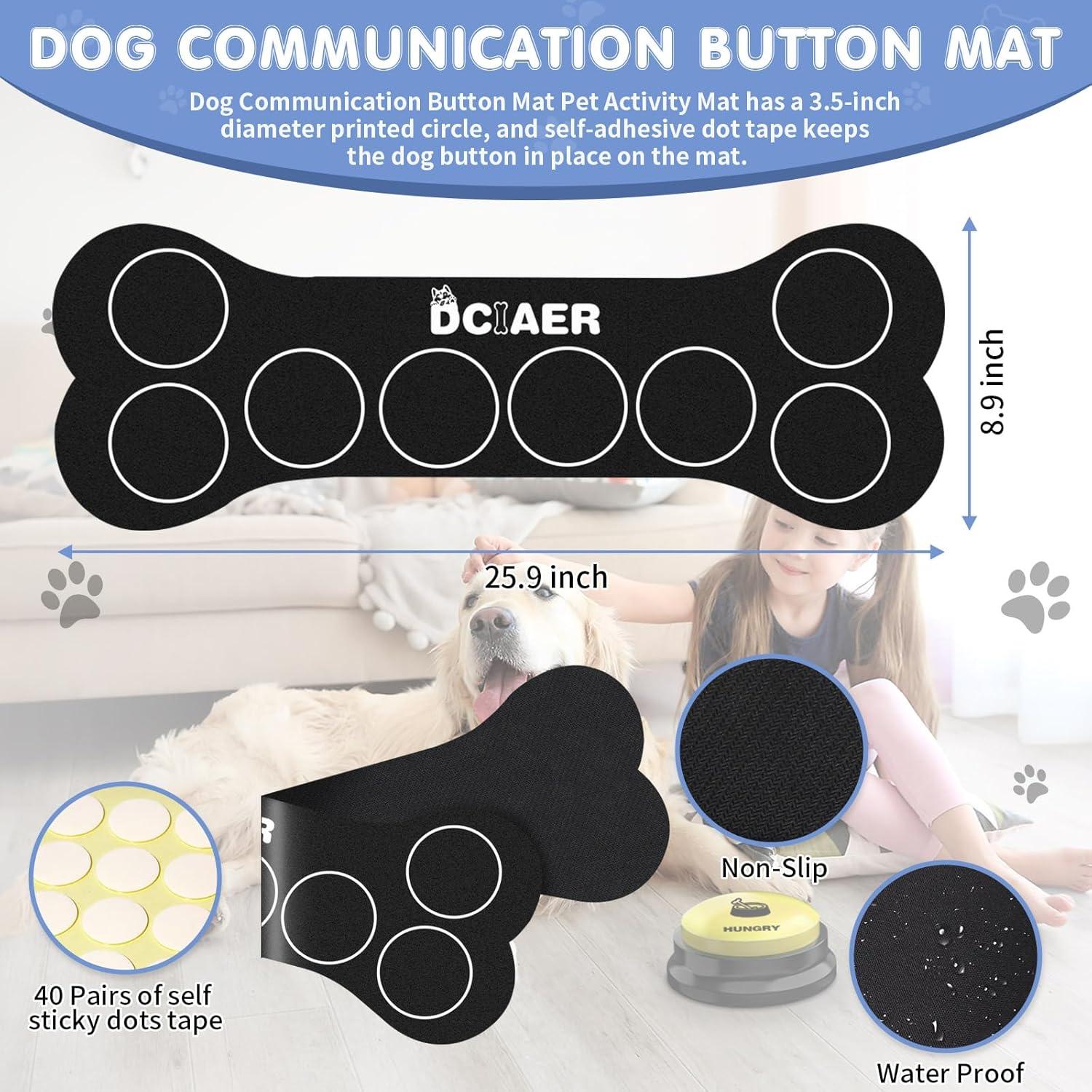 Set de 8 Botones Hablantes para Perros DCIAER con Alfombrilla