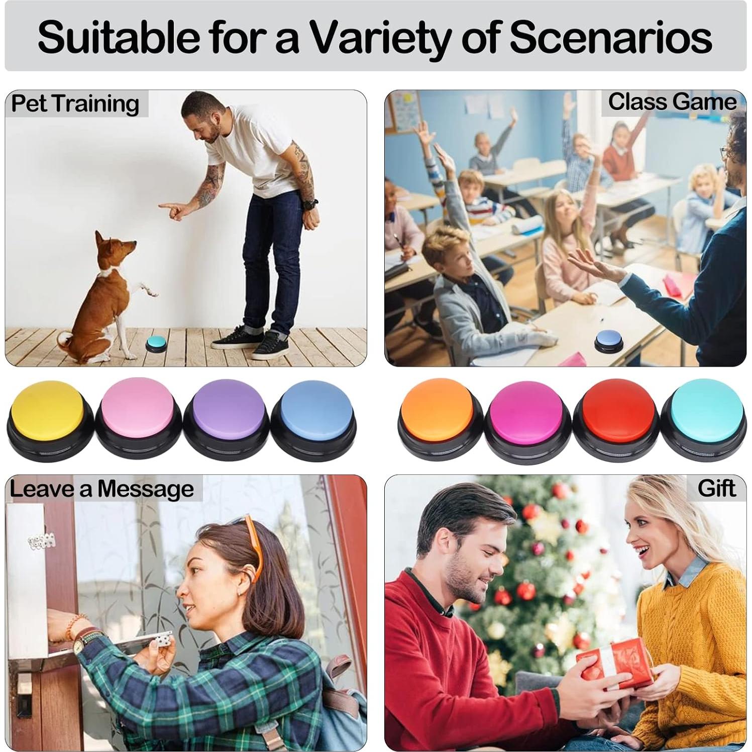 Set de Botones Grabables para Perros EEPYOCB - 8 Colores