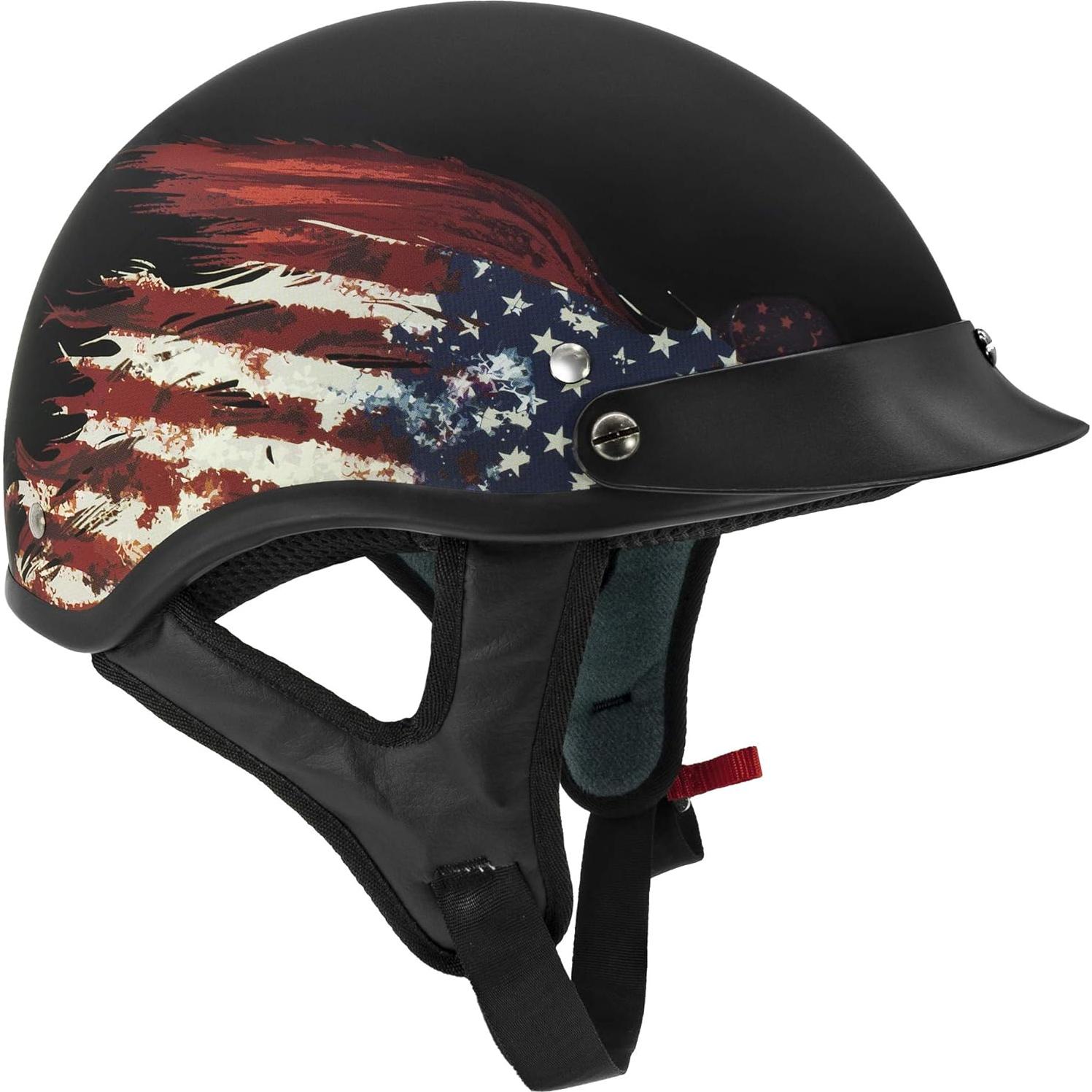 Casco VCAN V5 Cruiser Half Face Negro XX-Large