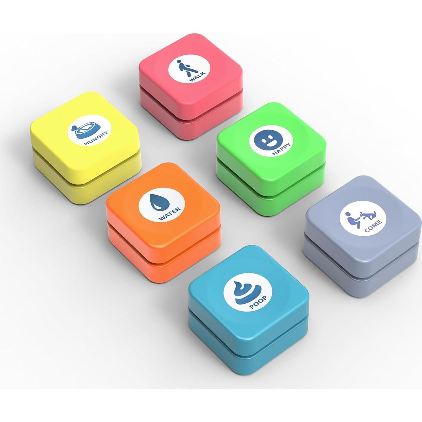 Botones de Voz Recargables para Perros Goplemo - 6 Unidades