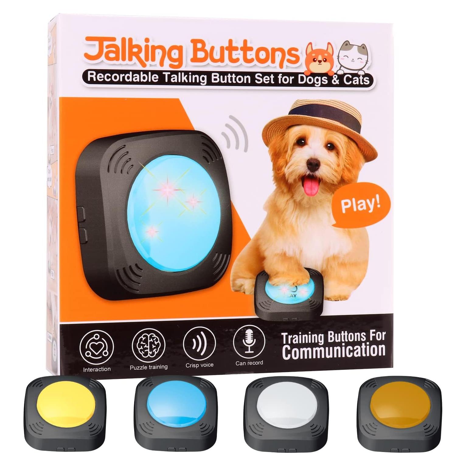 Set de 4 Botones Hablantes para Perros CSD - Comunicación Interactiva