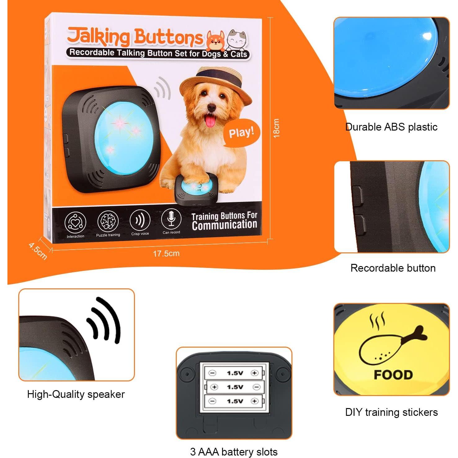 Set de 4 Botones Hablantes para Perros CSD - Comunicación Interactiva