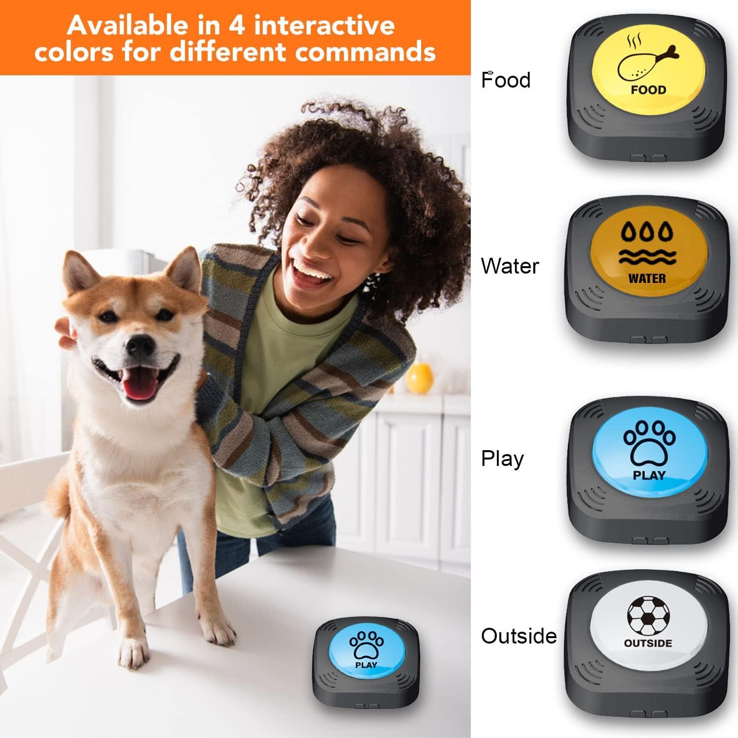Set de 4 Botones Hablantes para Perros CSD - Comunicación Interactiva