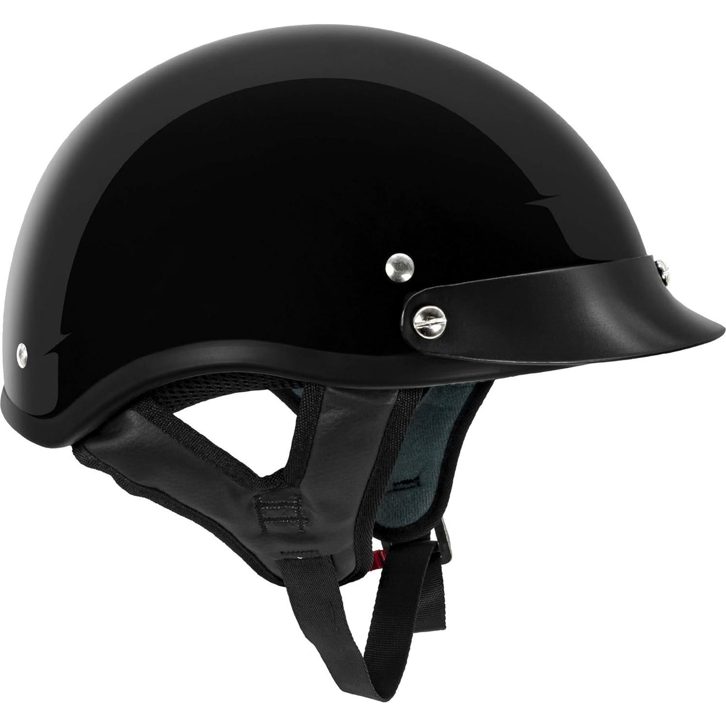 Casco de Motocicleta VCAN V5 Negro Brillante Unisex