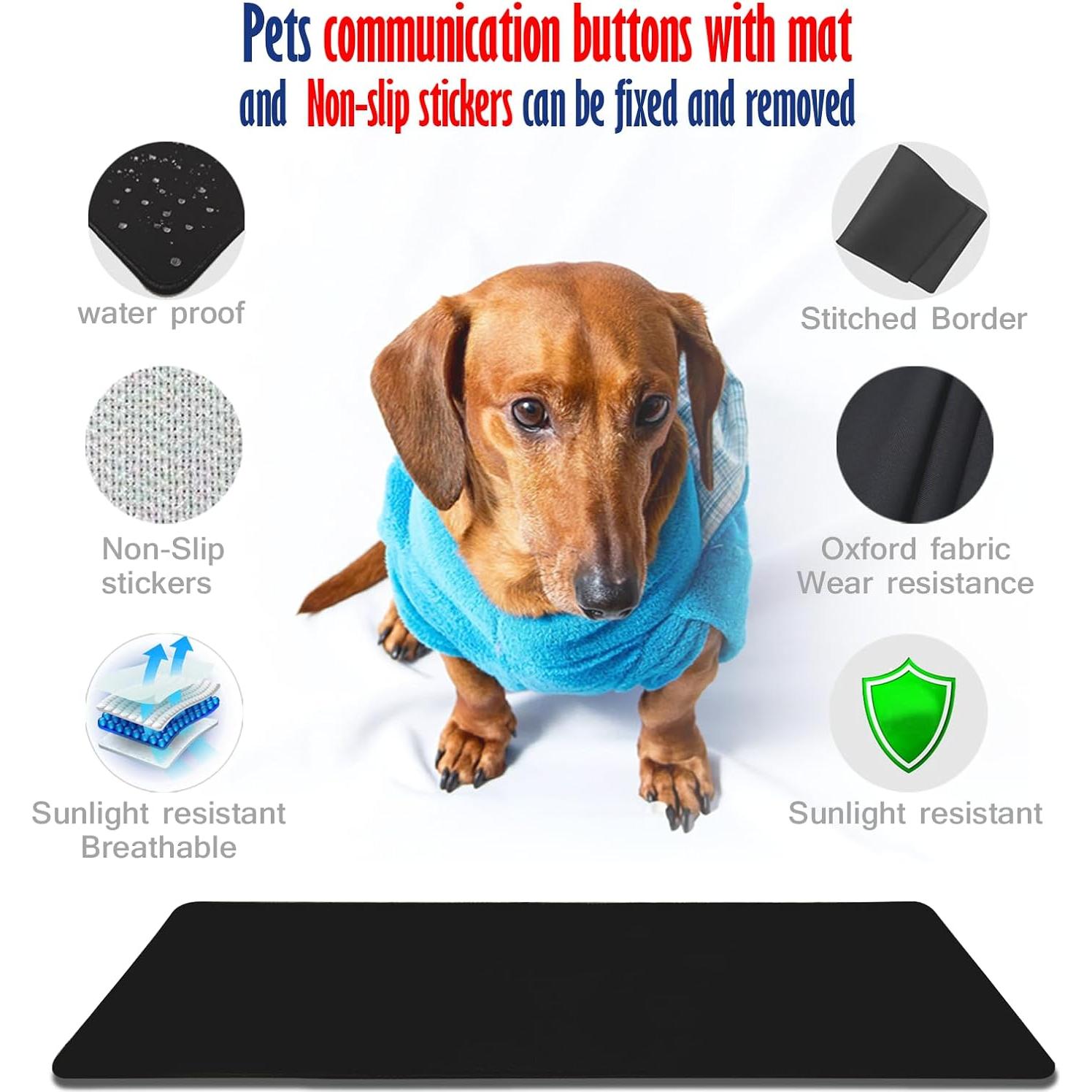 Botones Grabables para Perros JOY-U - Paquete de 4 con Stickers