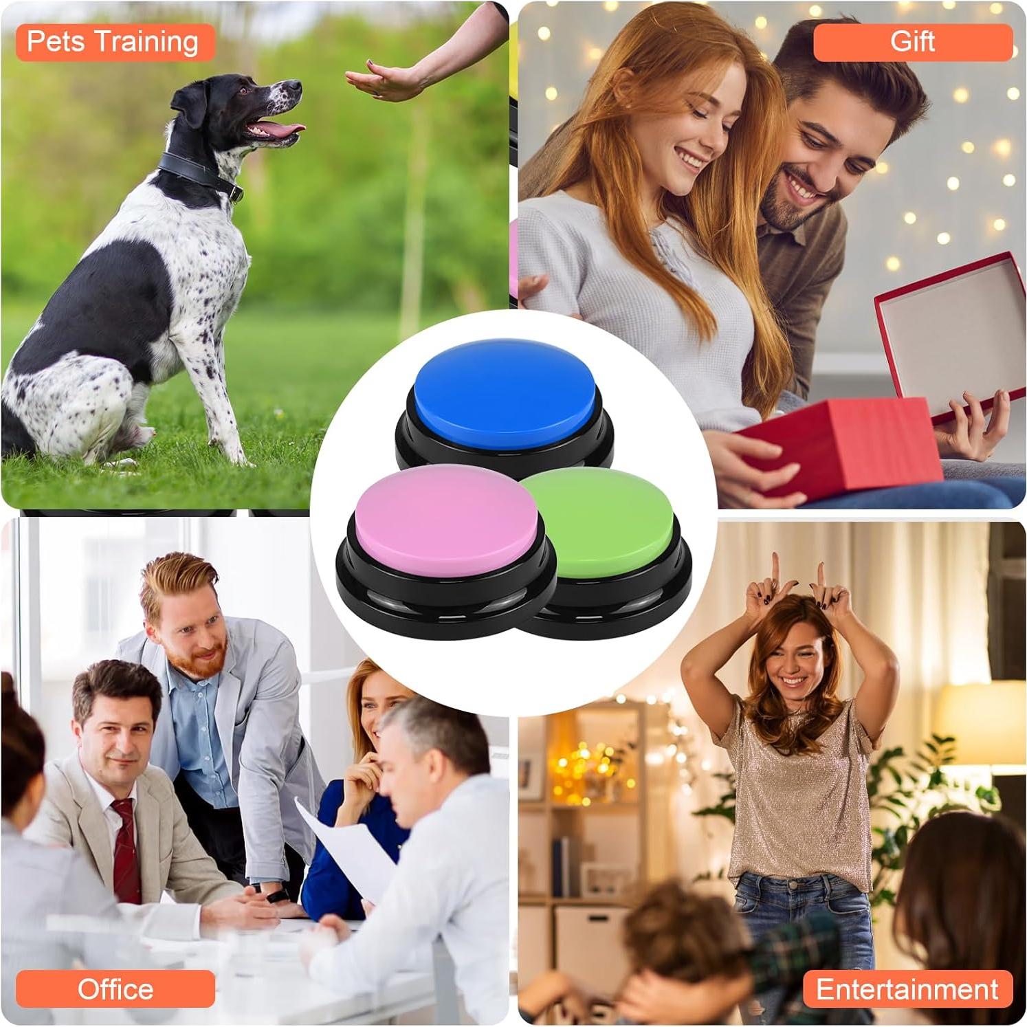 Set de 10 Botones de Comunicación para Perros NFSQ 8.8cm
