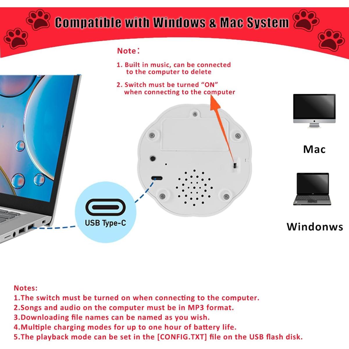 Botón de Grabación de Voz para Perros XLW 16MB Rojo