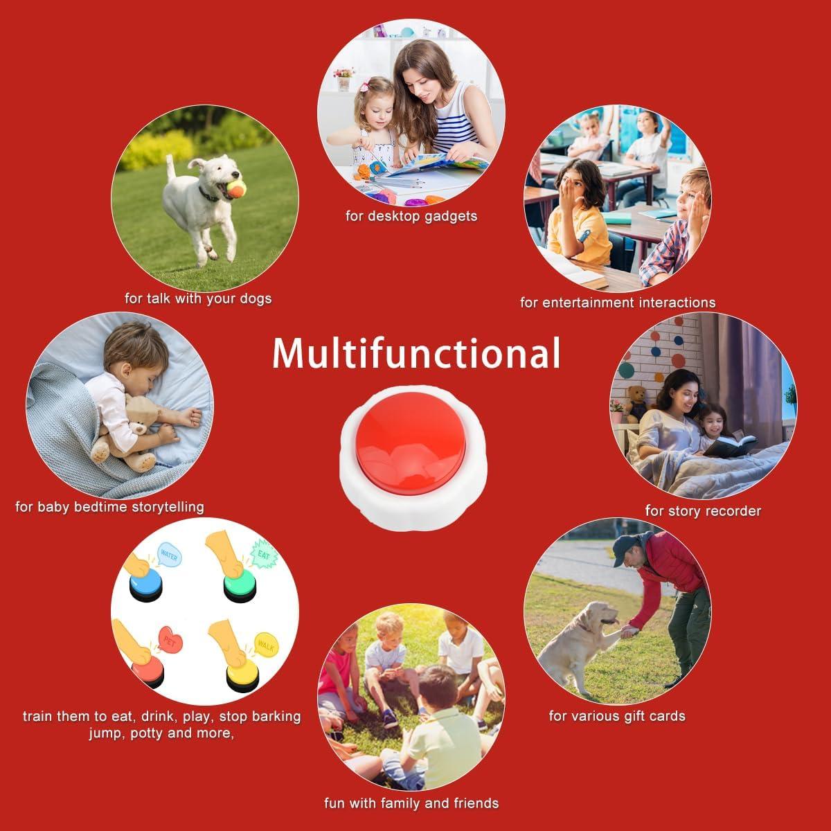 Botón de Grabación de Voz para Perros XLW 16MB Rojo