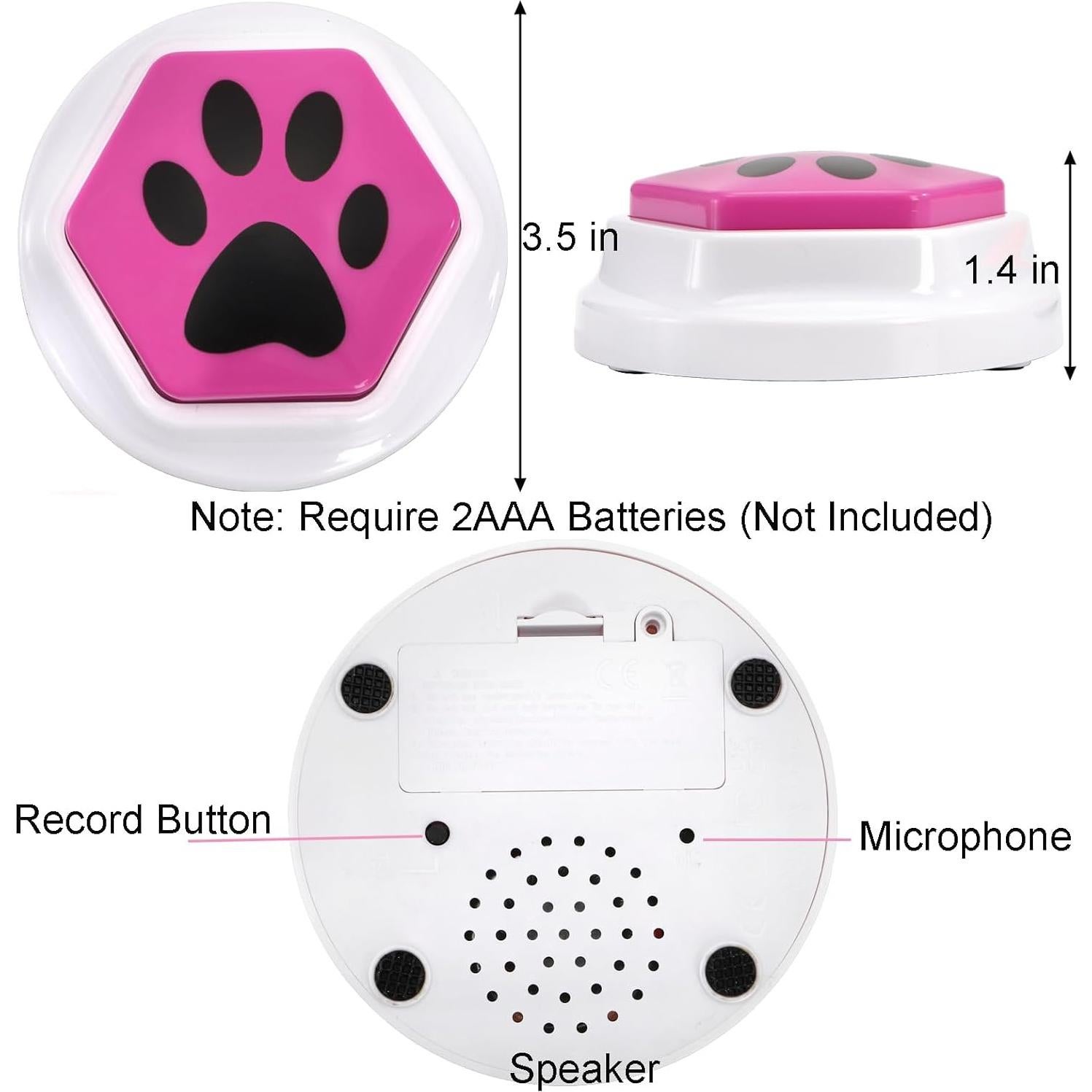 Conjunto de 6 Botones de Grabación Okllen para Mascotas