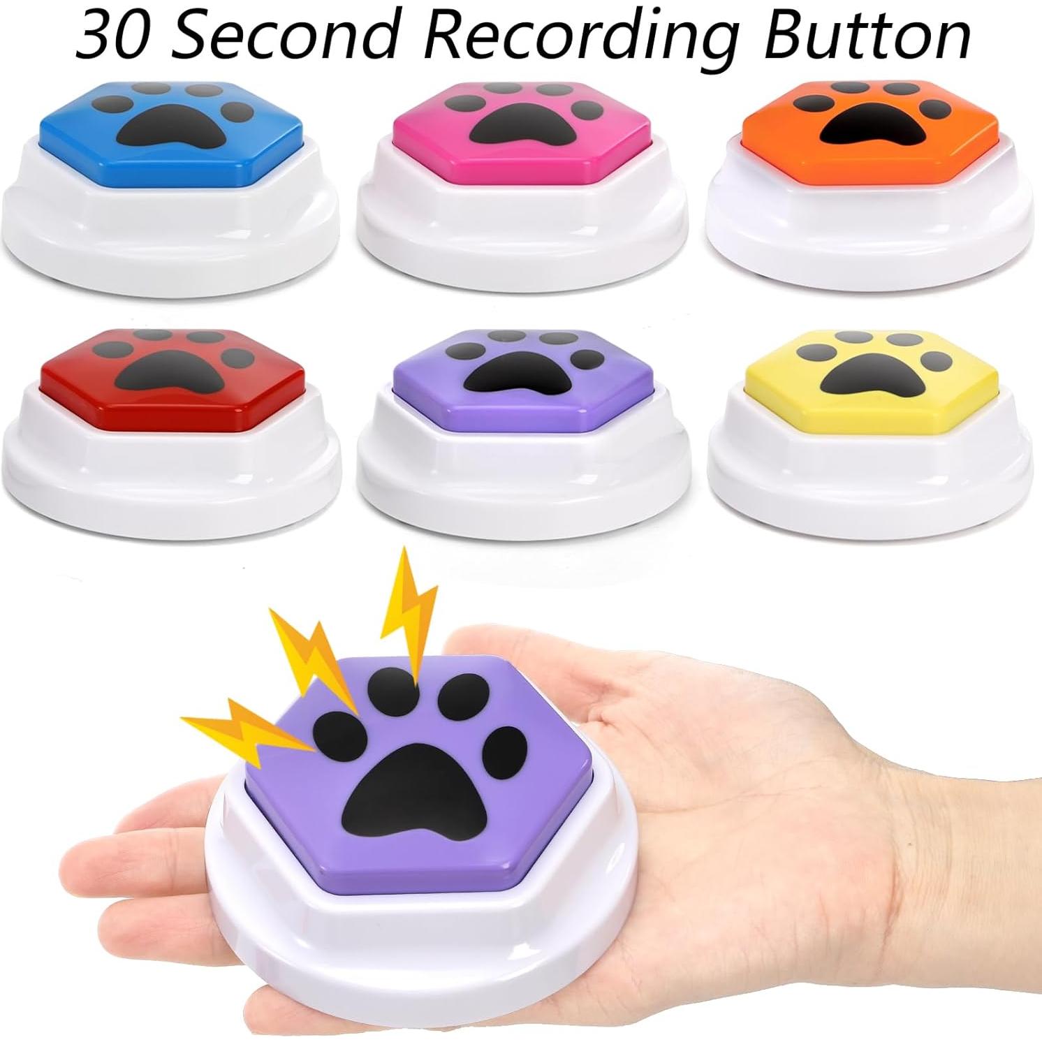 Conjunto de 6 Botones de Grabación Okllen para Mascotas