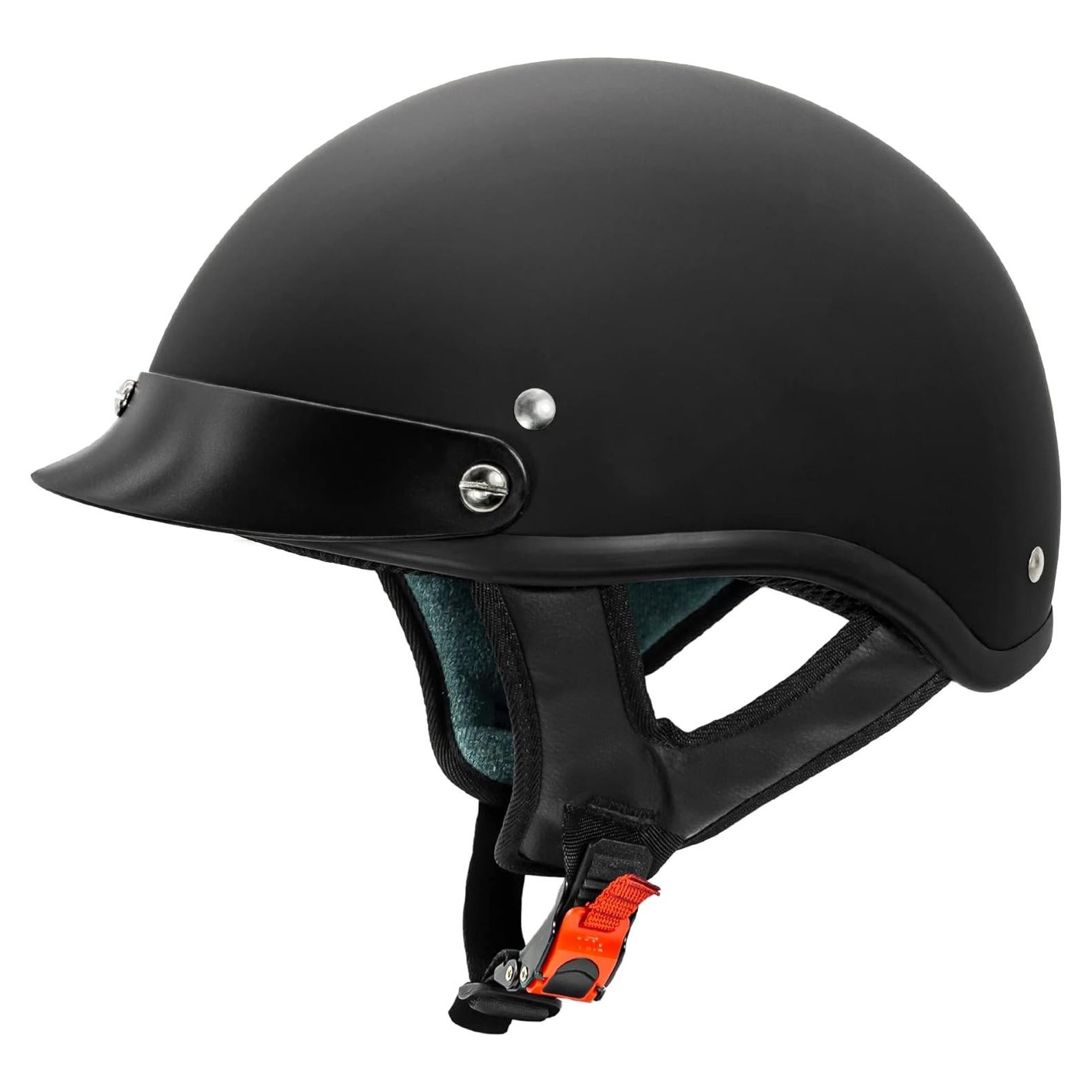 Casco de Motocicleta VCAN V5 Negro Mate Half Face