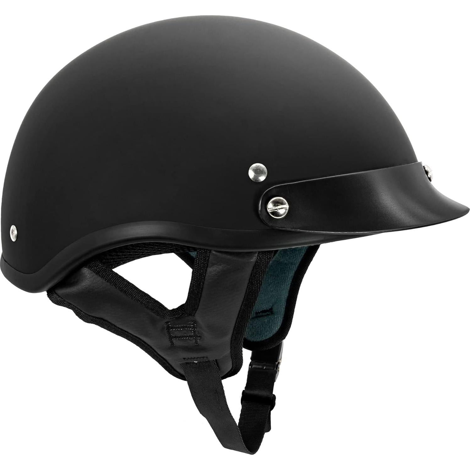 Casco de Motocicleta VCAN V5 Negro Mate Half Face