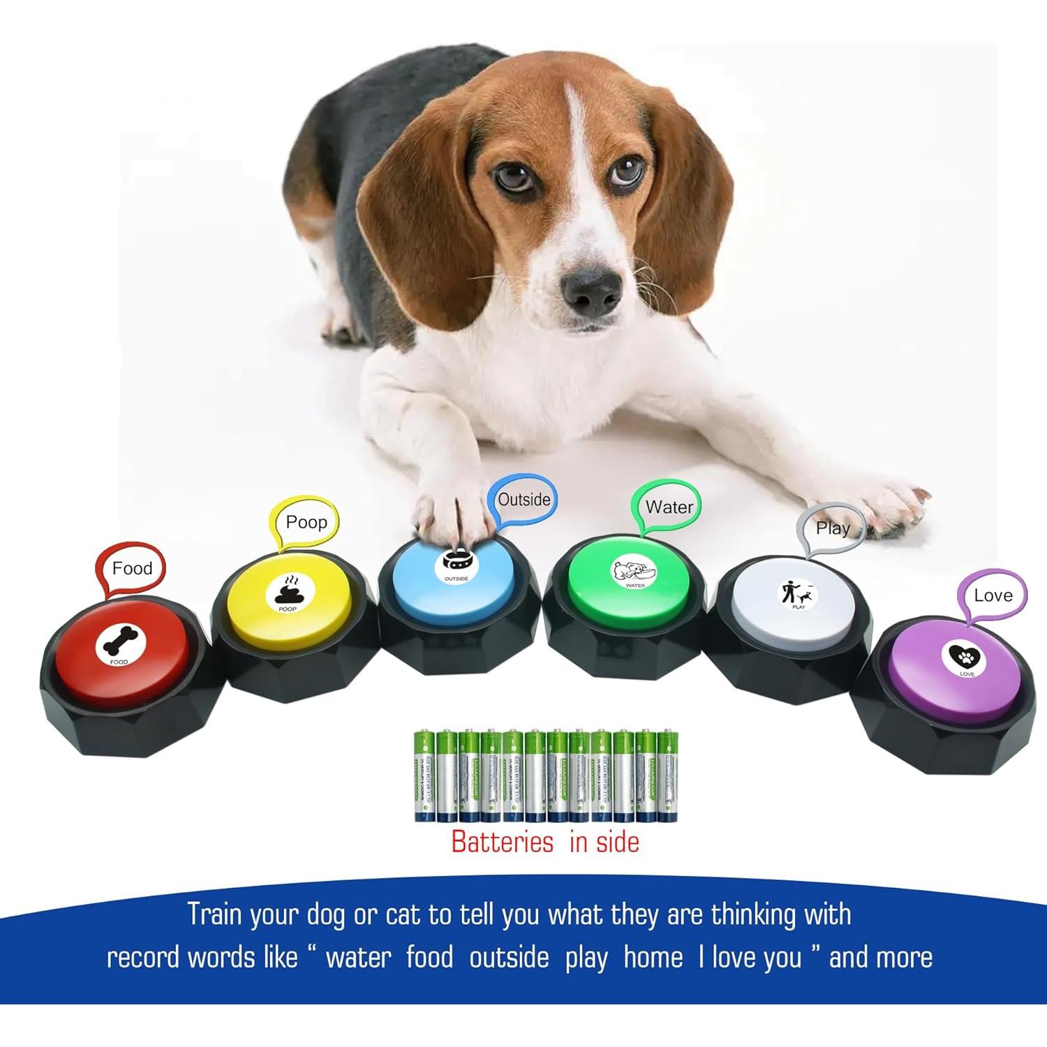 Botones de Entrenamiento para Perros JOY-U - Paquete de 6