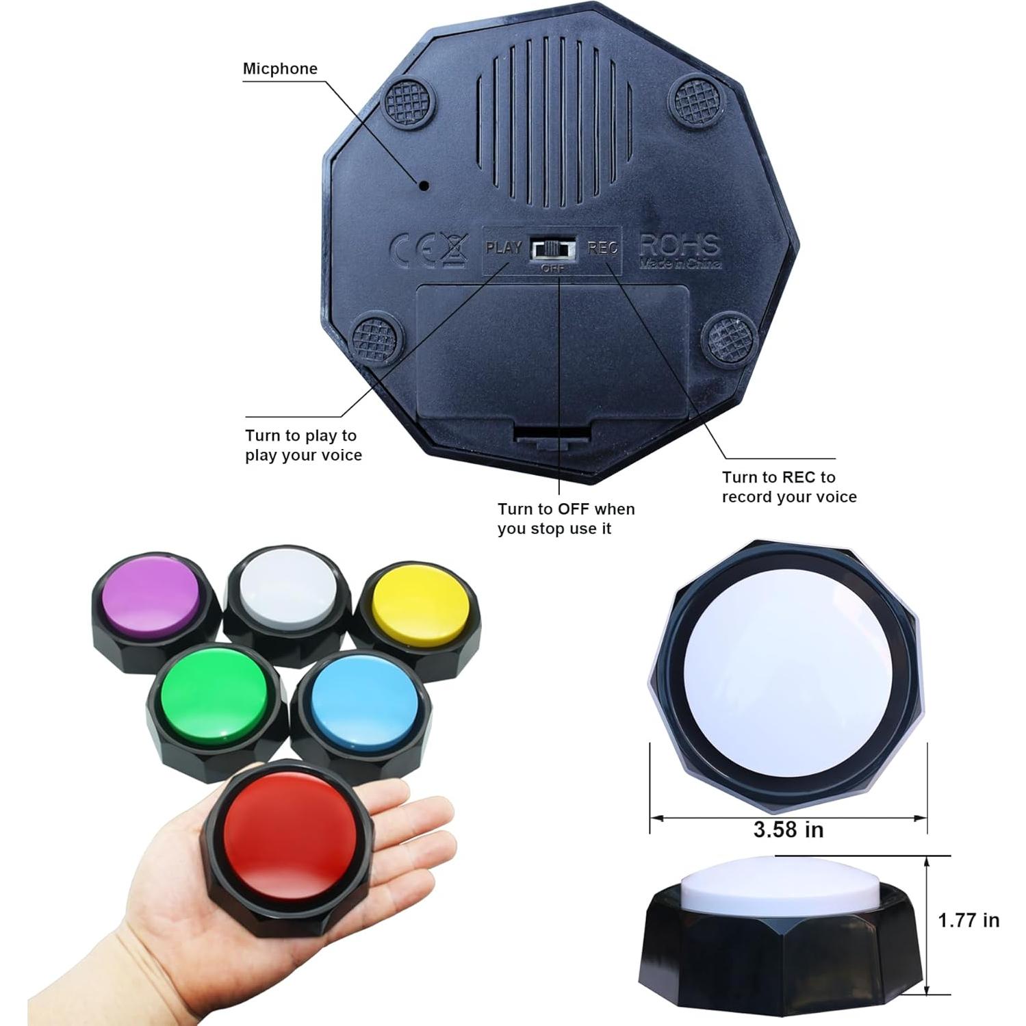 Botones de Entrenamiento para Perros JOY-U - Paquete de 6