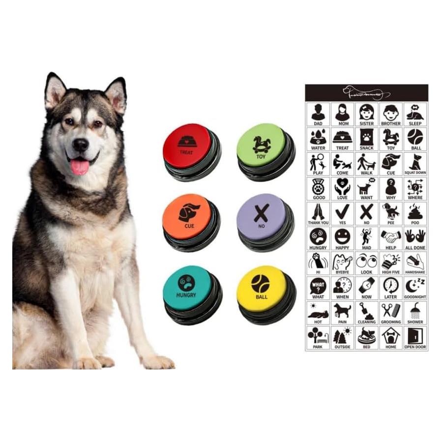 Conjunto de 6 Botones de Entrenamiento RIBOSY para Perros