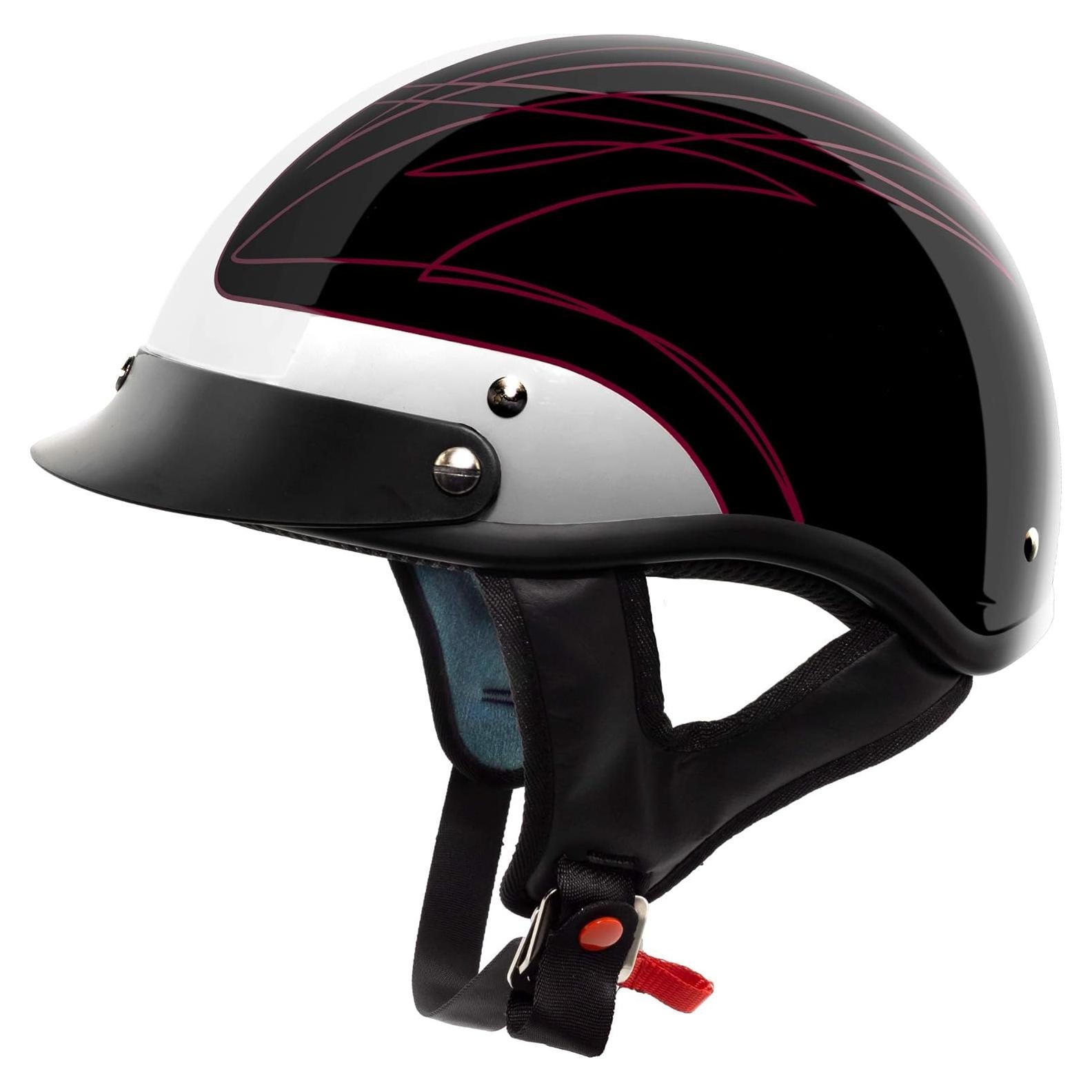 Casco de Motocicleta VCAN V5 Negro Brillante XL