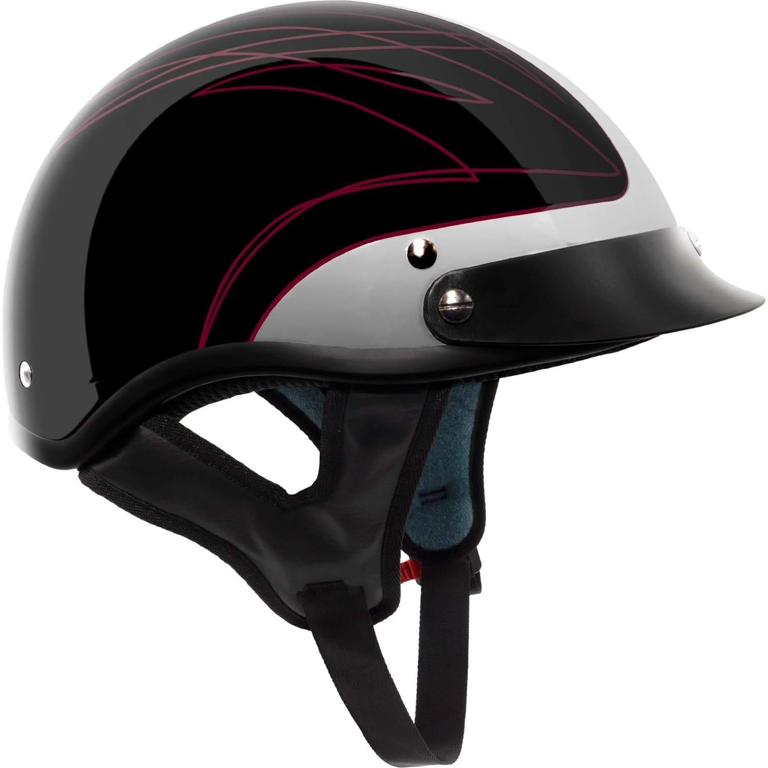 Casco de Motocicleta VCAN V5 Negro Brillante XL