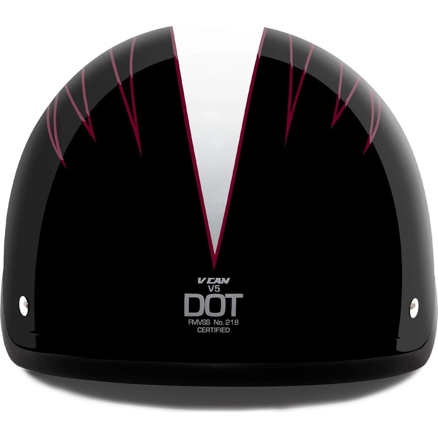 Casco de Motocicleta VCAN V5 Negro Brillante XL