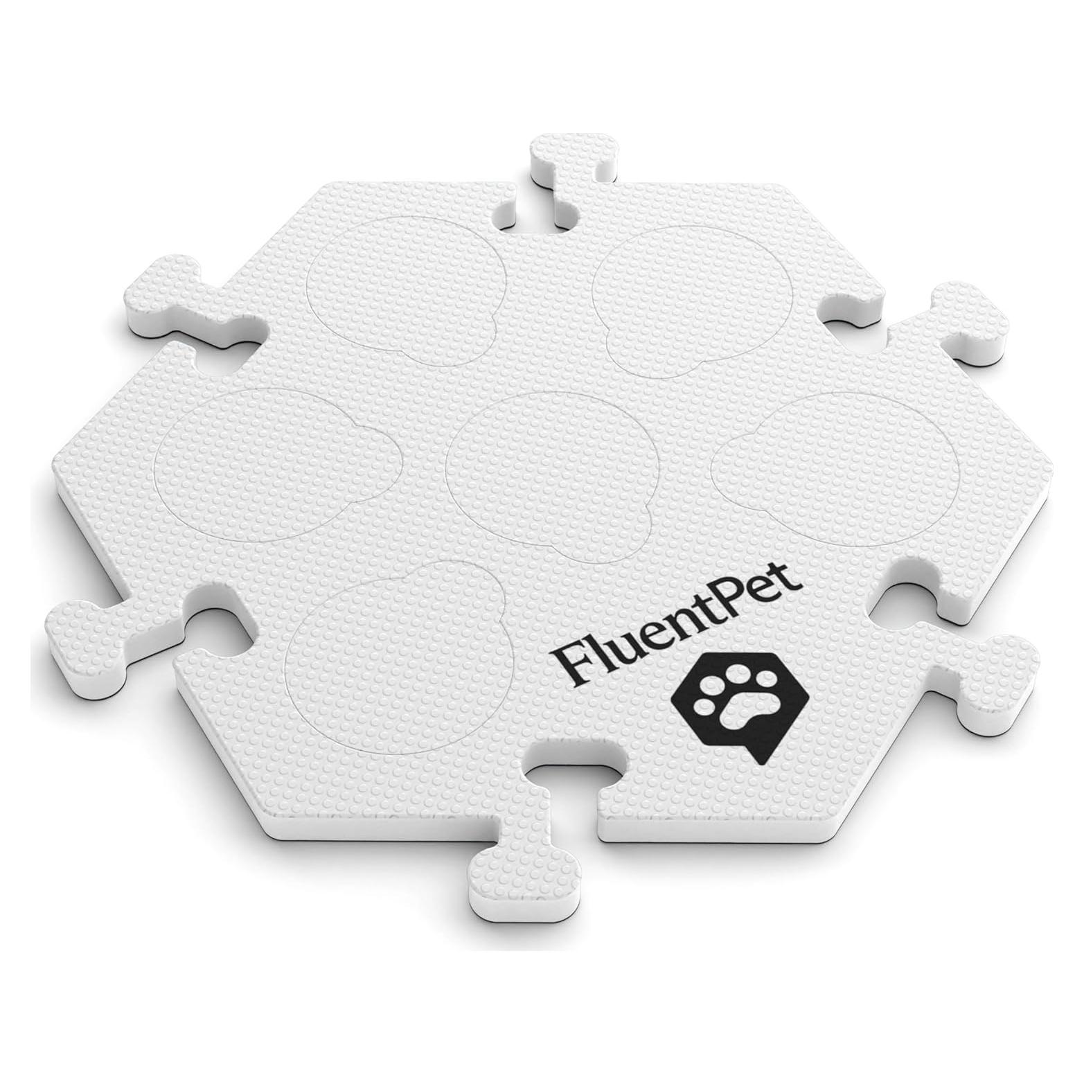 Alfombra de Botones FluentPet HexTile Blanco - Entrenamiento para Perros