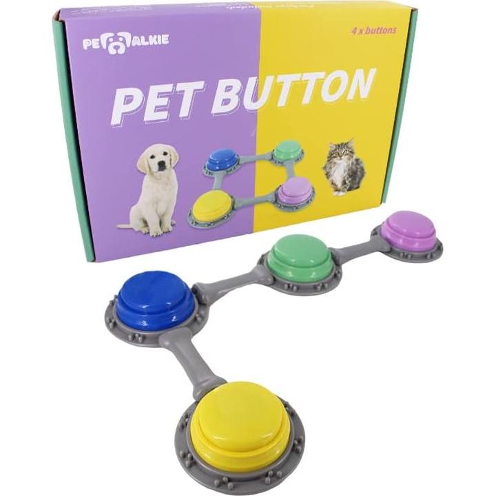 Juego de 4 Botones Hablantes Genérica para Entrenamiento Mascotas