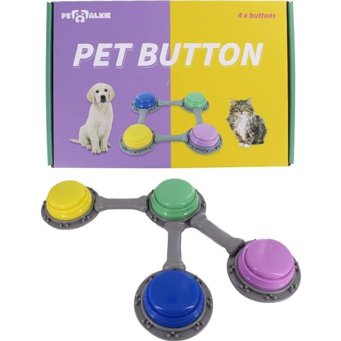 Juego de 4 Botones Hablantes Genérica para Entrenamiento Mascotas