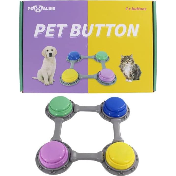 Juego de 4 Botones Hablantes Genérica para Entrenamiento Mascotas