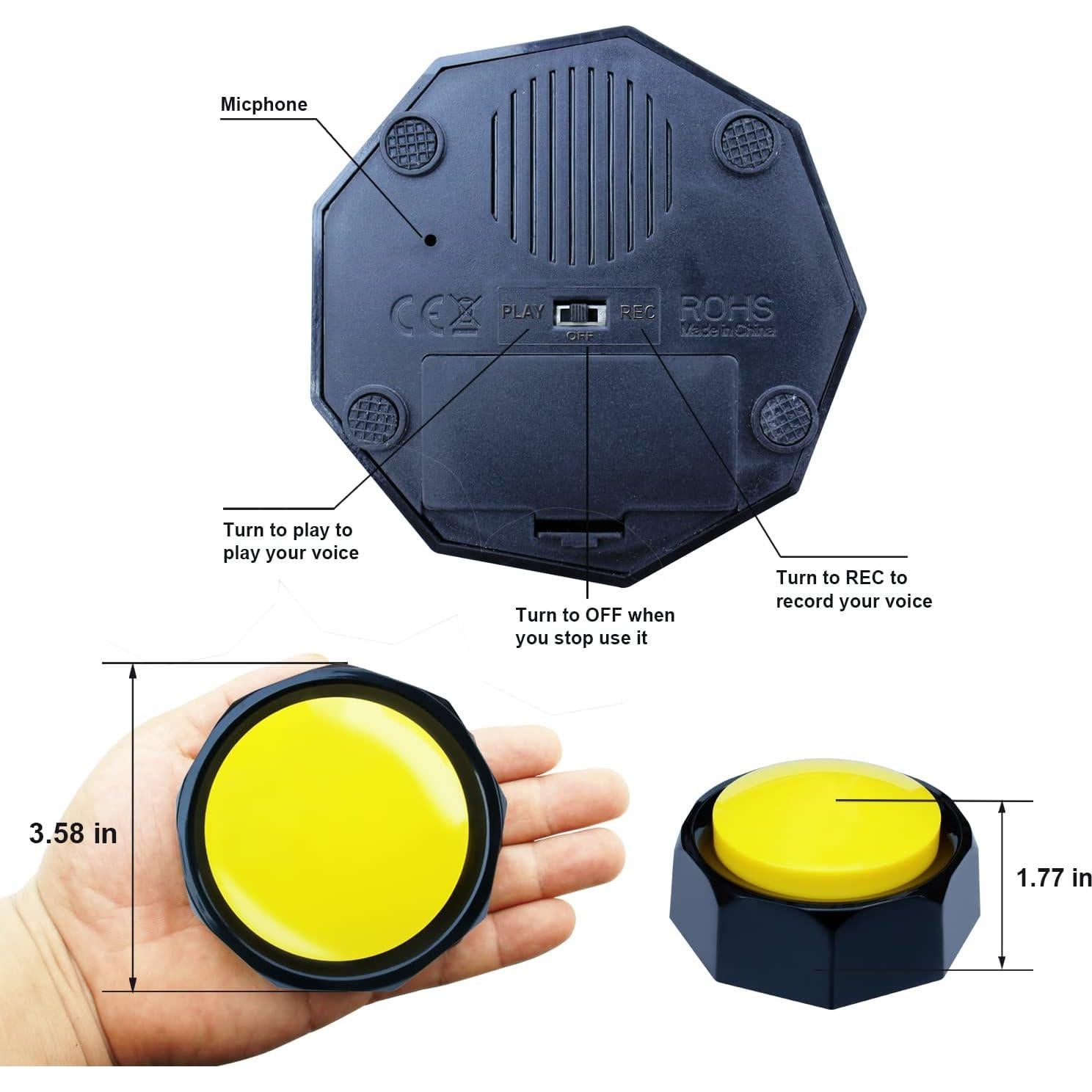 Botón Grabable para Perros JOY-U - Entrenamiento y Comunicación