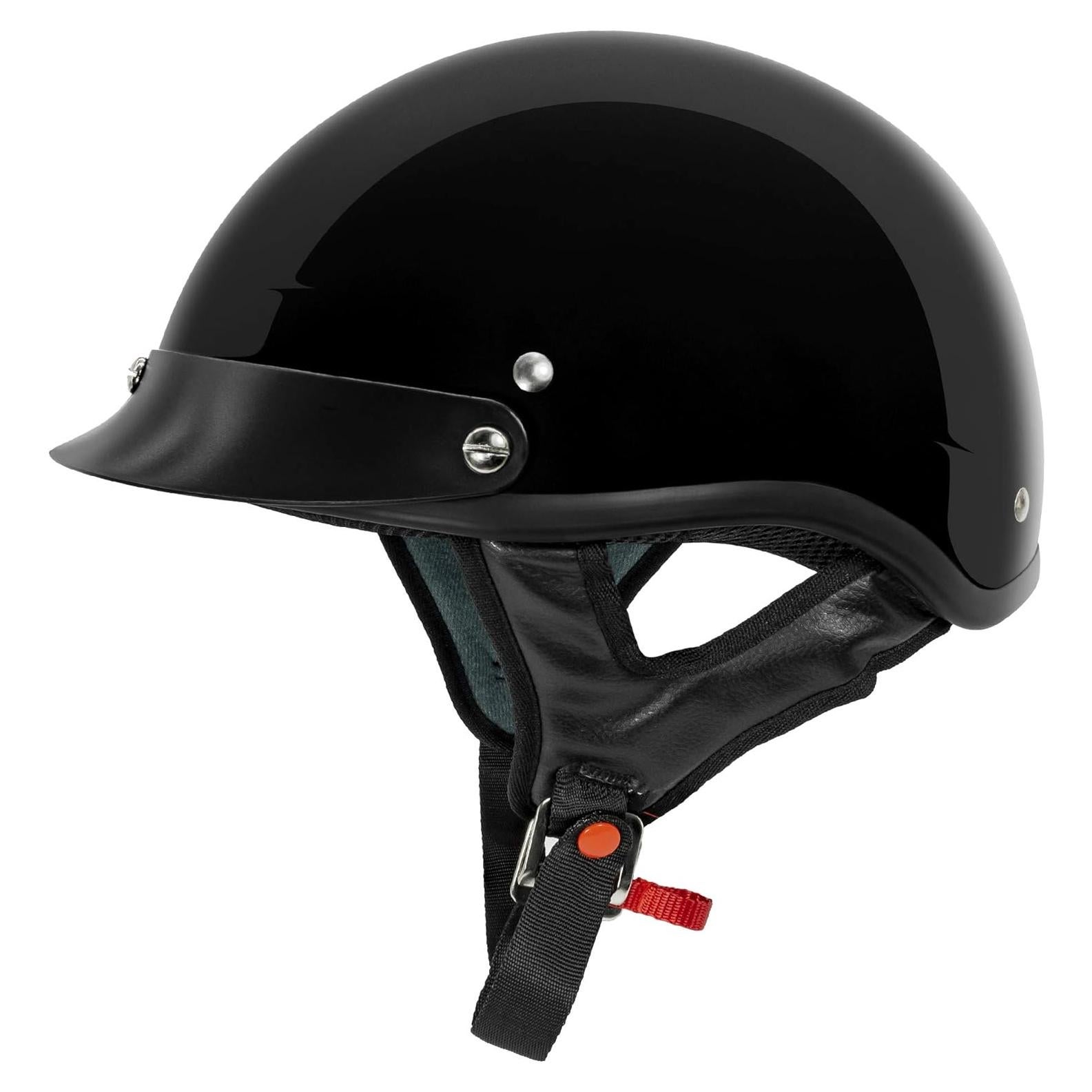 Casco VCAN V5 Cruiser Negro Brillante XL Seguridad DOT