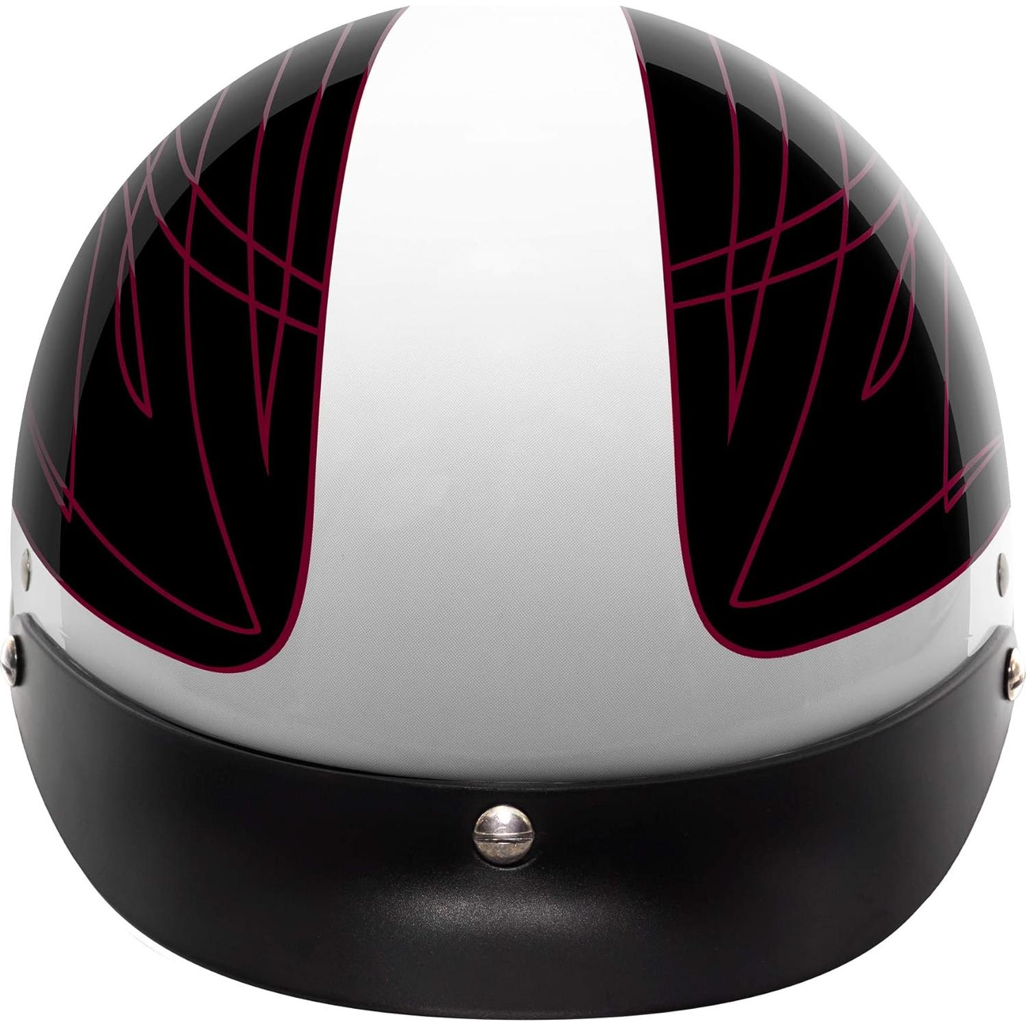 Casco VCAN V5 Cruiser Half Face Negro Brillante