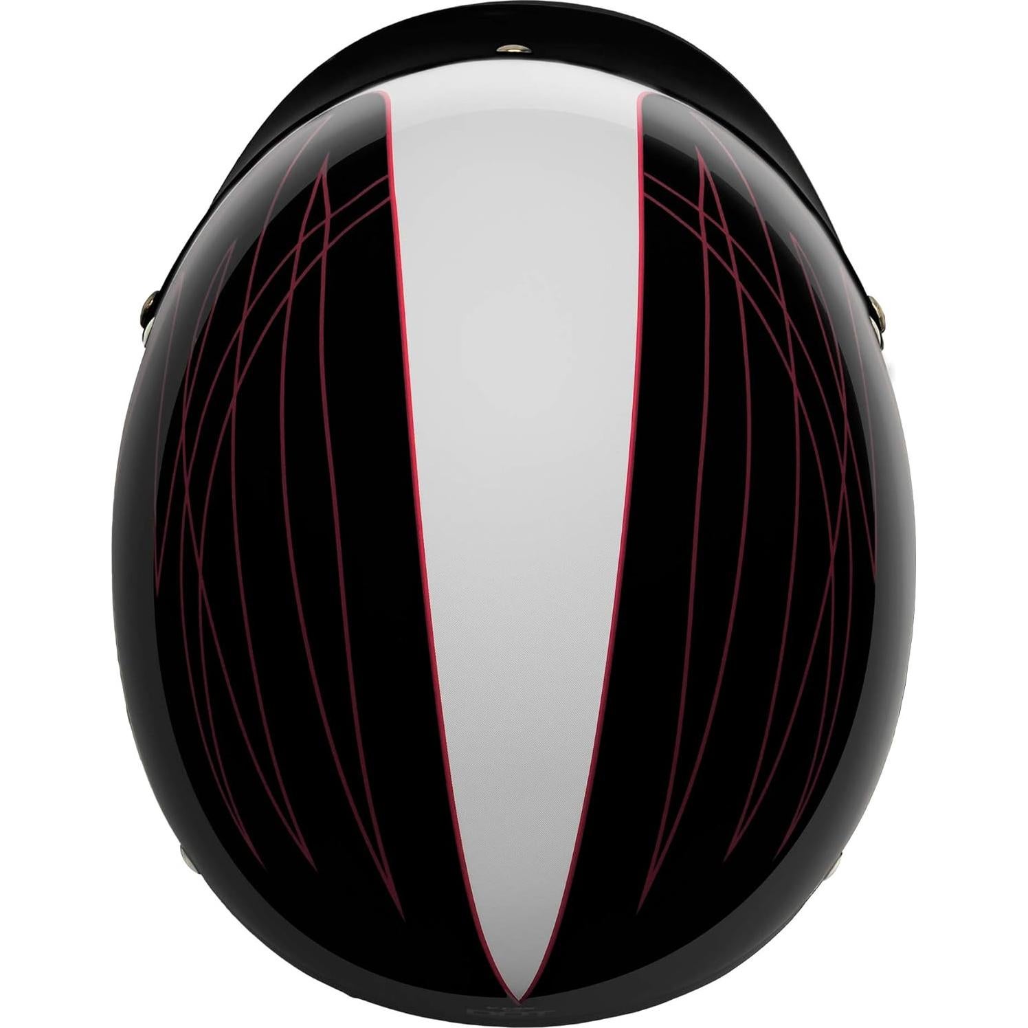 Casco VCAN V5 Cruiser Half Face Negro Brillante