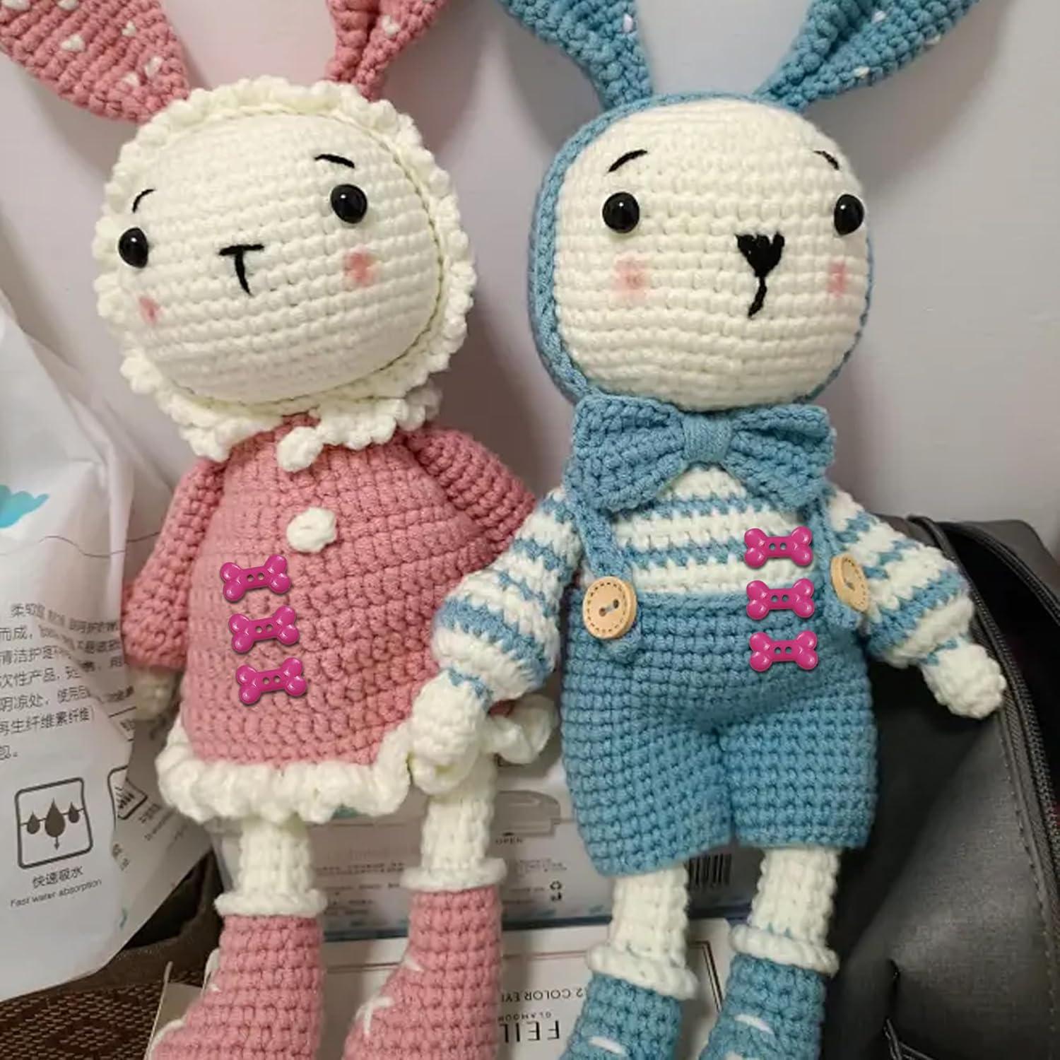 50 Botones Decorativos en Forma de Hueso pson - Plástico Colores Variados