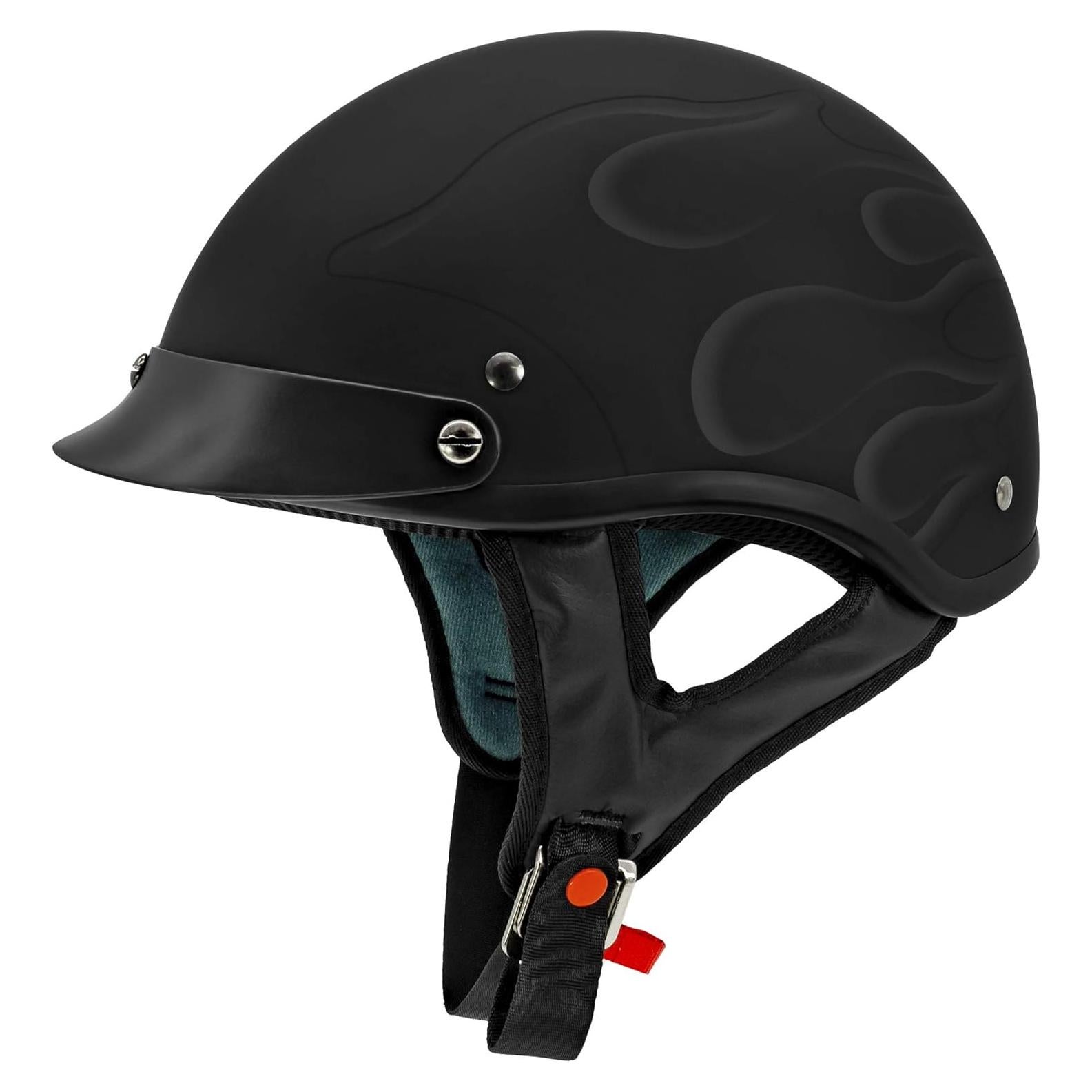 Casco VCAN V5 Cruiser Negro Llamas Unisex 1.13 kg
