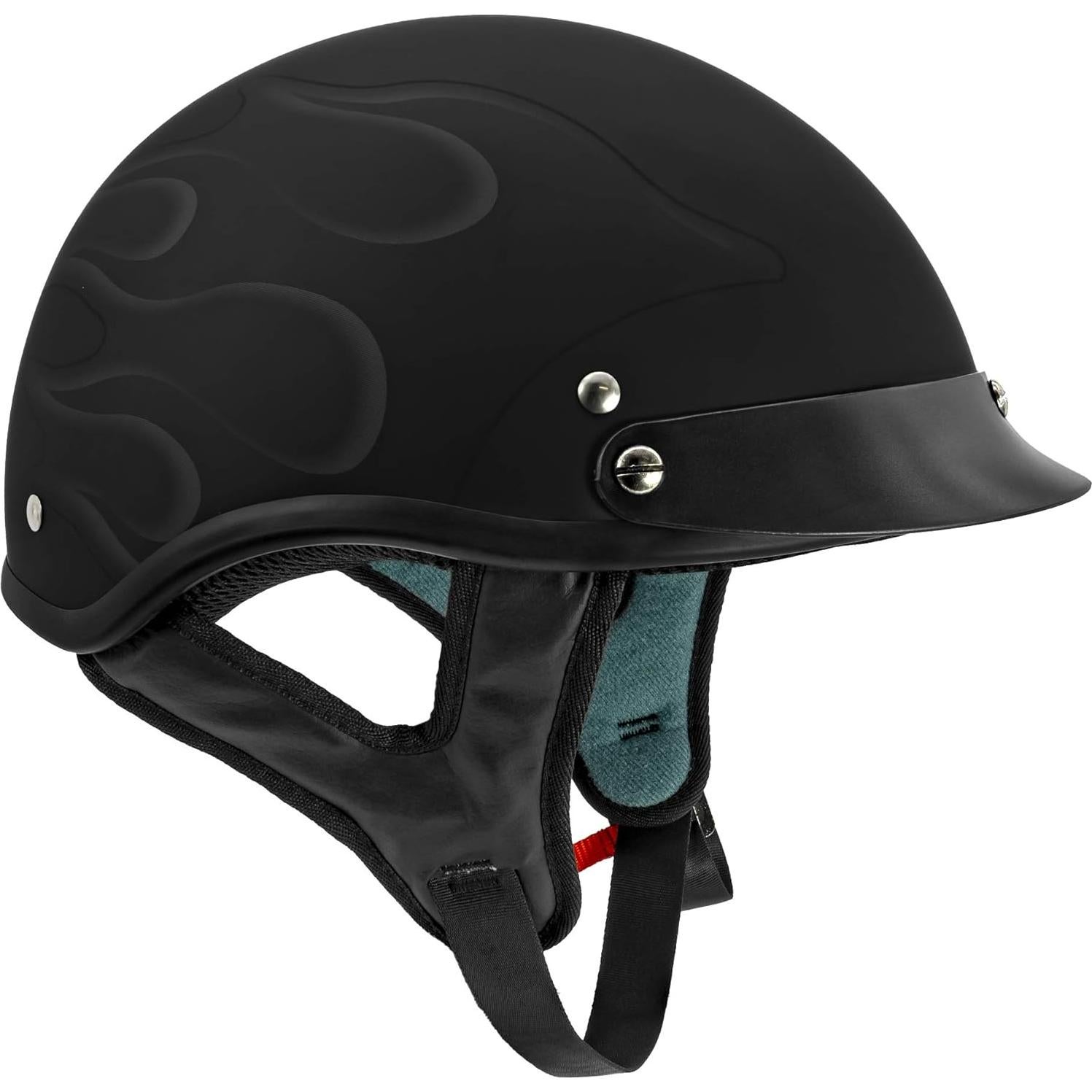 Casco VCAN V5 Cruiser Negro Llamas Unisex 1.13 kg