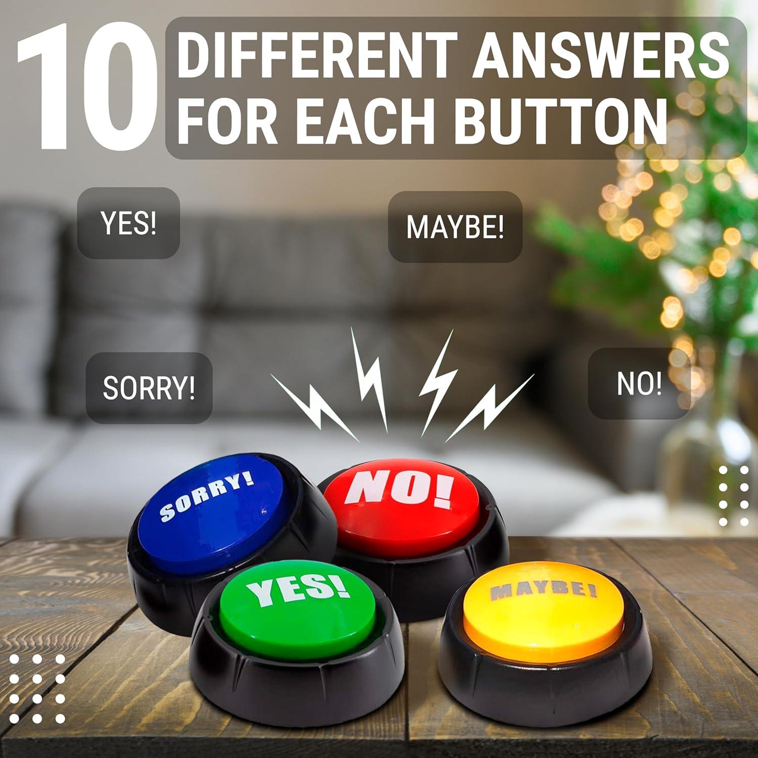 Juego de 4 Botones de Sonido Granatan - Sí, No, Tal Vez, Lo Siento