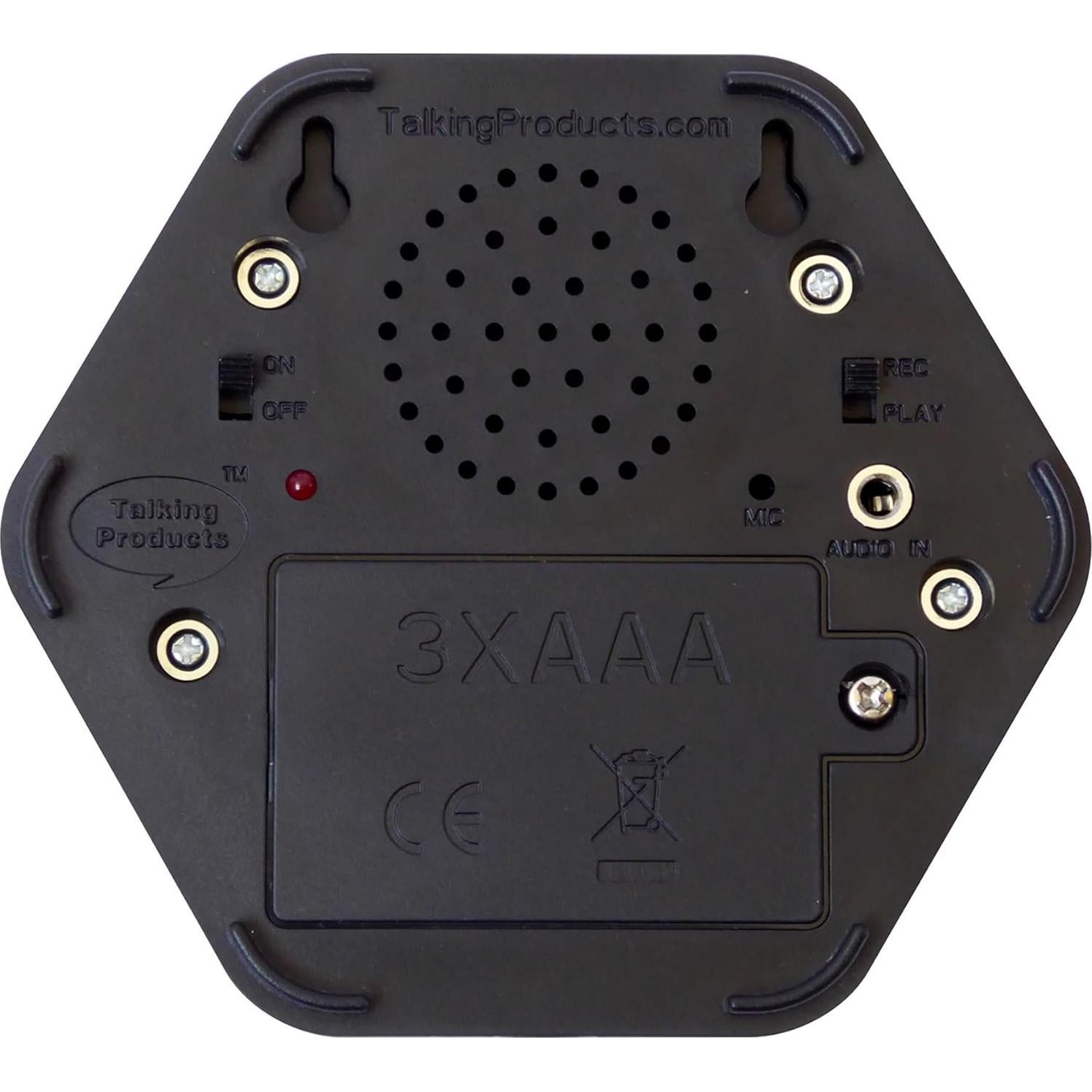 Botón de Sonido Grabable Talking Tile 80s Negro - Educativo