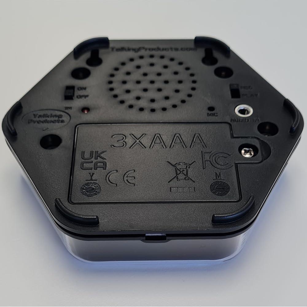 Botón de Sonido Grabable Talking Tile 80s Negro - Educativo