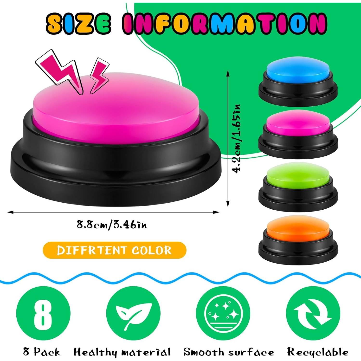 Botones Grabables para Juegos Honoson - 8 Piezas Color Fresco