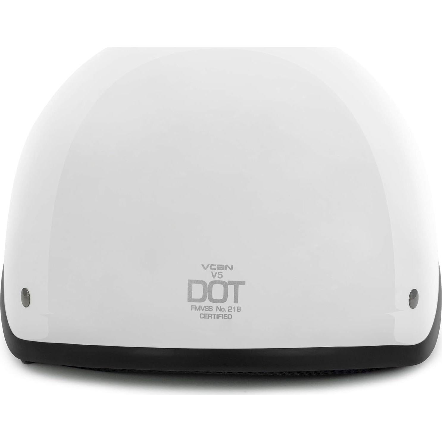 Casco de Motocicleta VCAN V5 Blanco Brillante Unisex