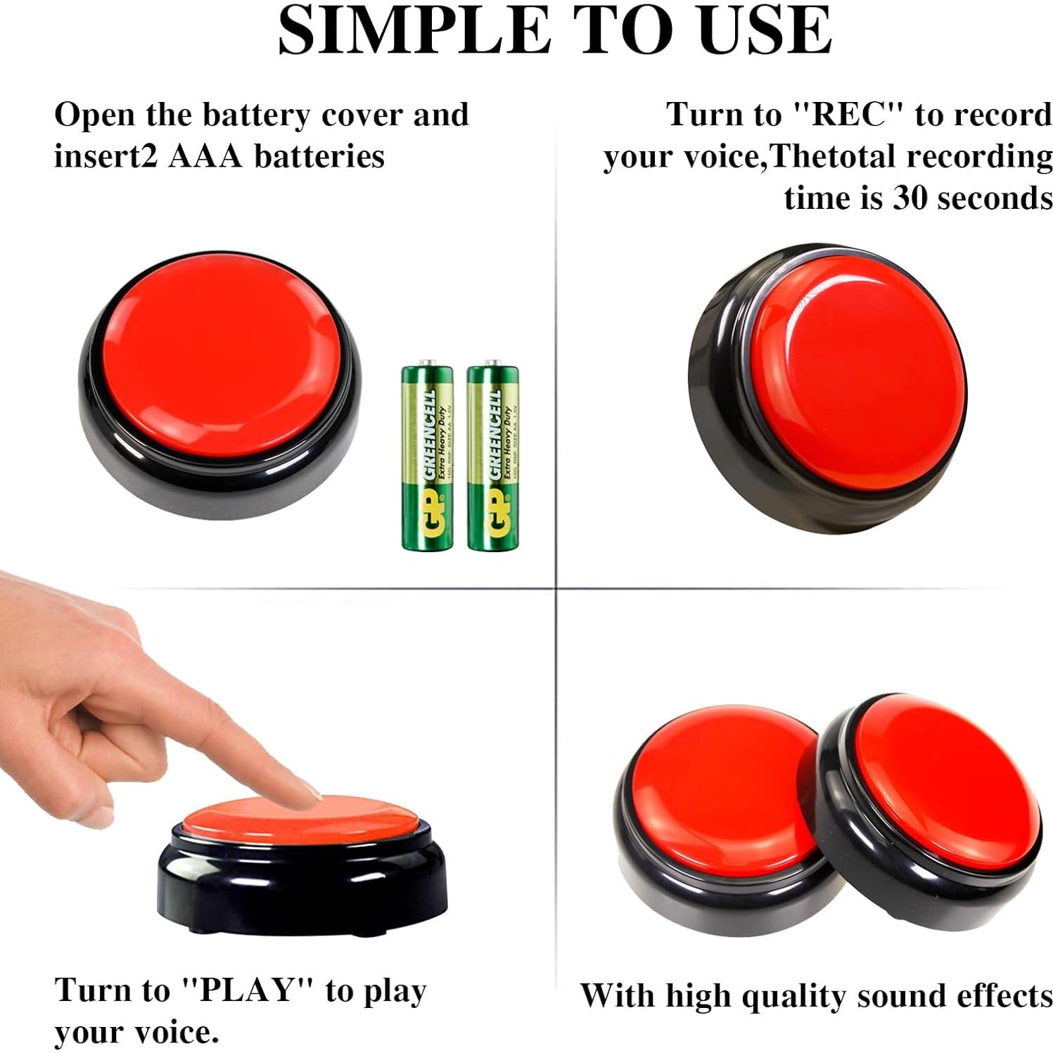 Botón de Grabación de Voz 30 Segundos Rojo - Shenzhen Sight