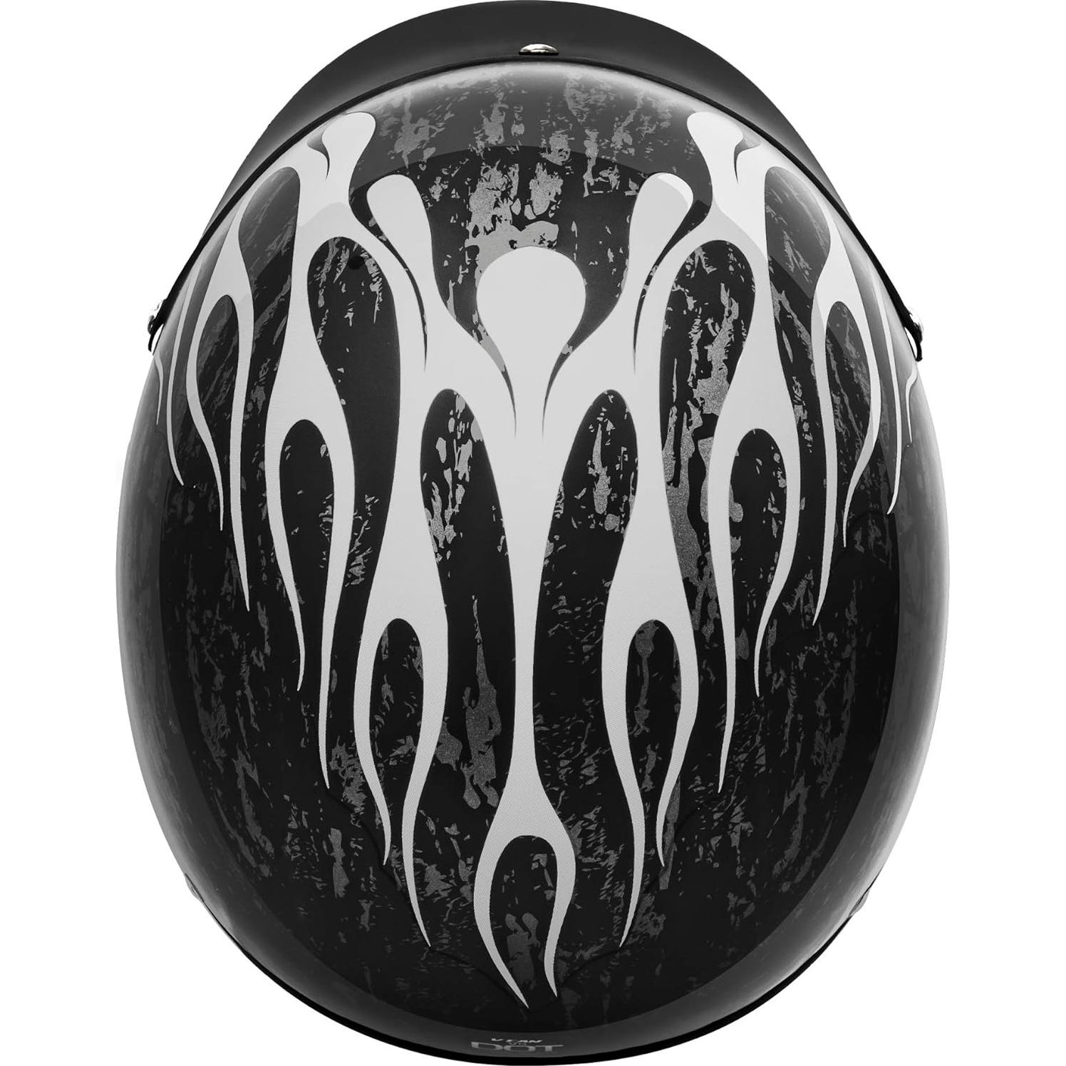 Casco Motocicleta VCAN V5 Negro Brillante X-Pequeño