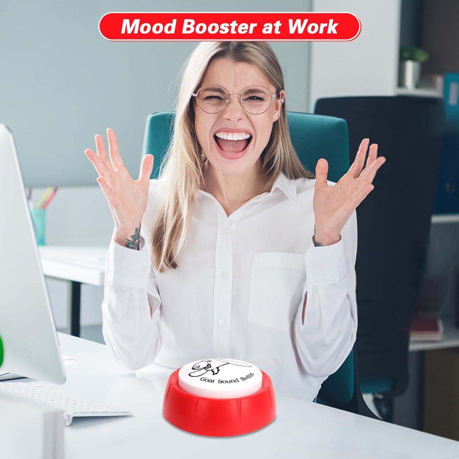 Botón de Sonido de Cabra COZYMATE Rojo 7.6x7.6 cm