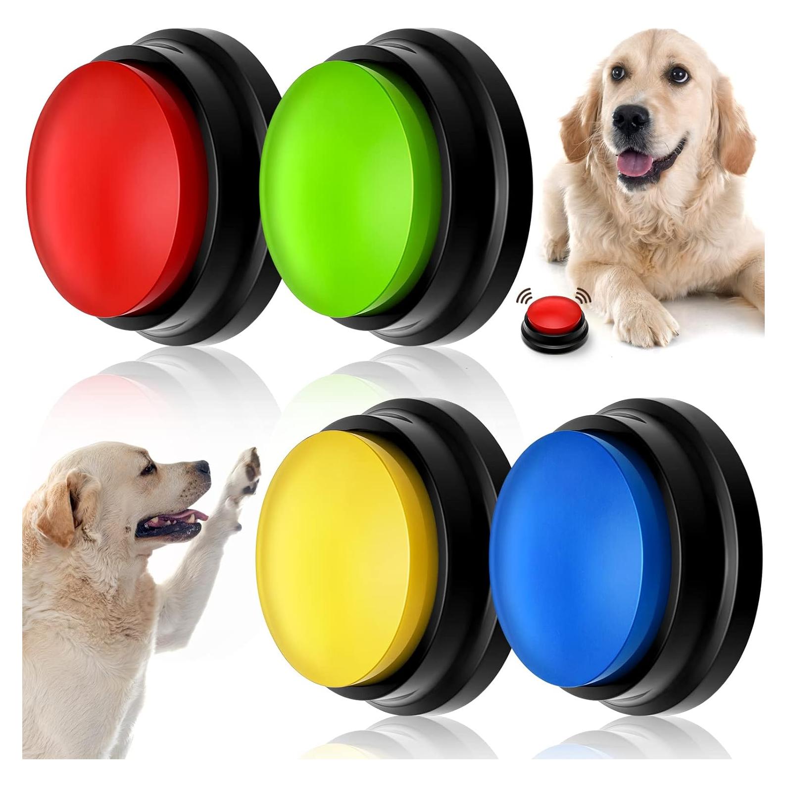 Botón de Grabación de Voz para Entrenamiento de Mascotas - Weewooday - 4 Paquetes